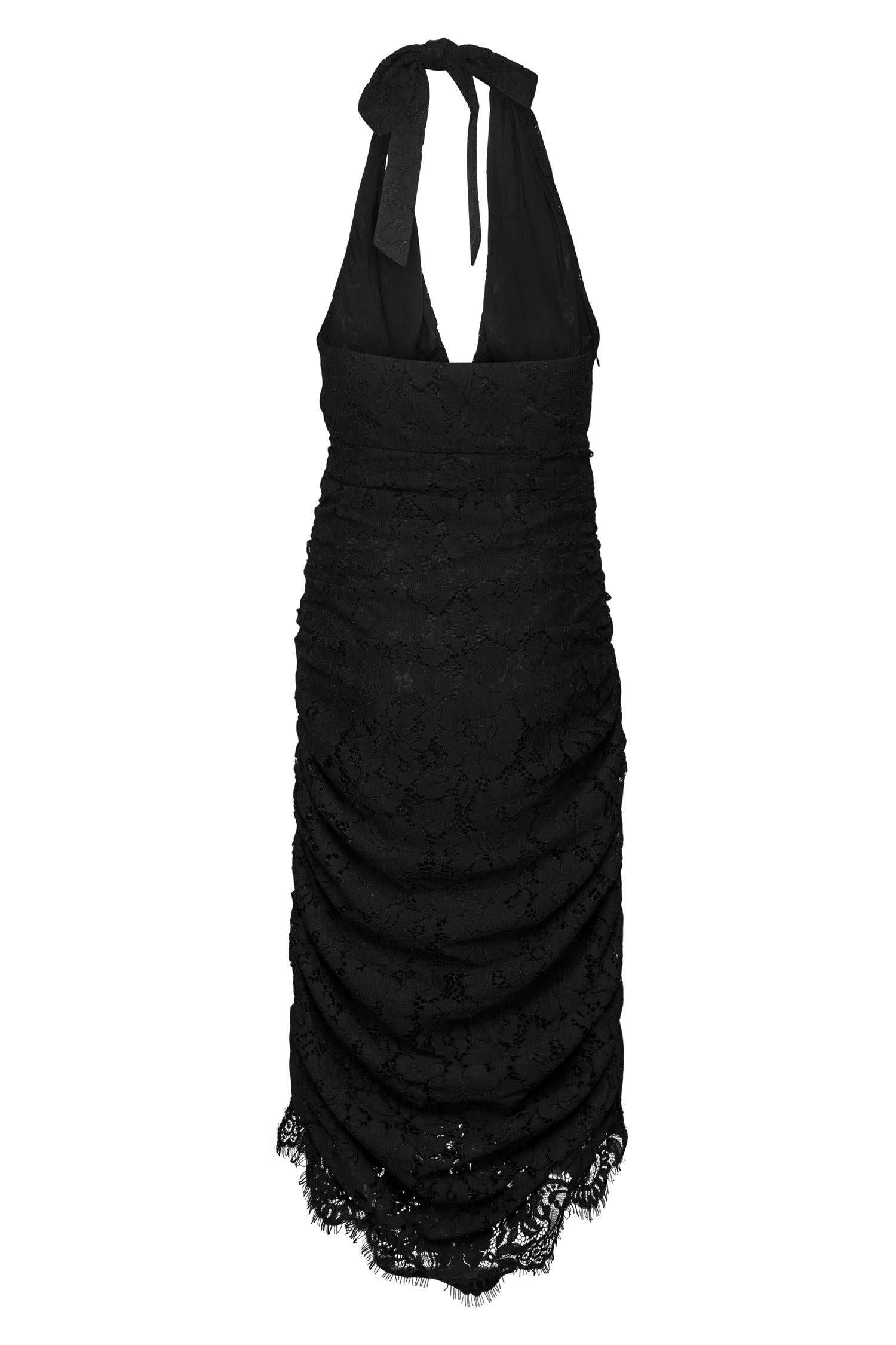 Trinny Midi Dress Black Lace