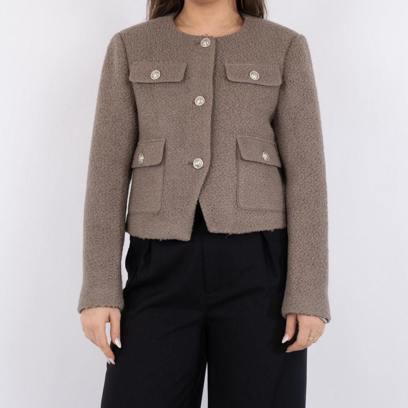 Holly Structure Jacket Warm Grey