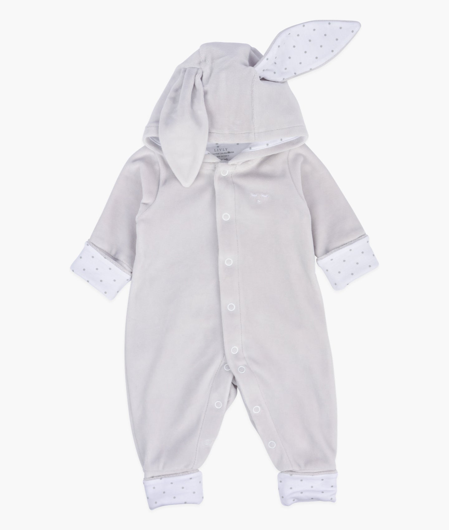 Plush Bunny Overall Grey