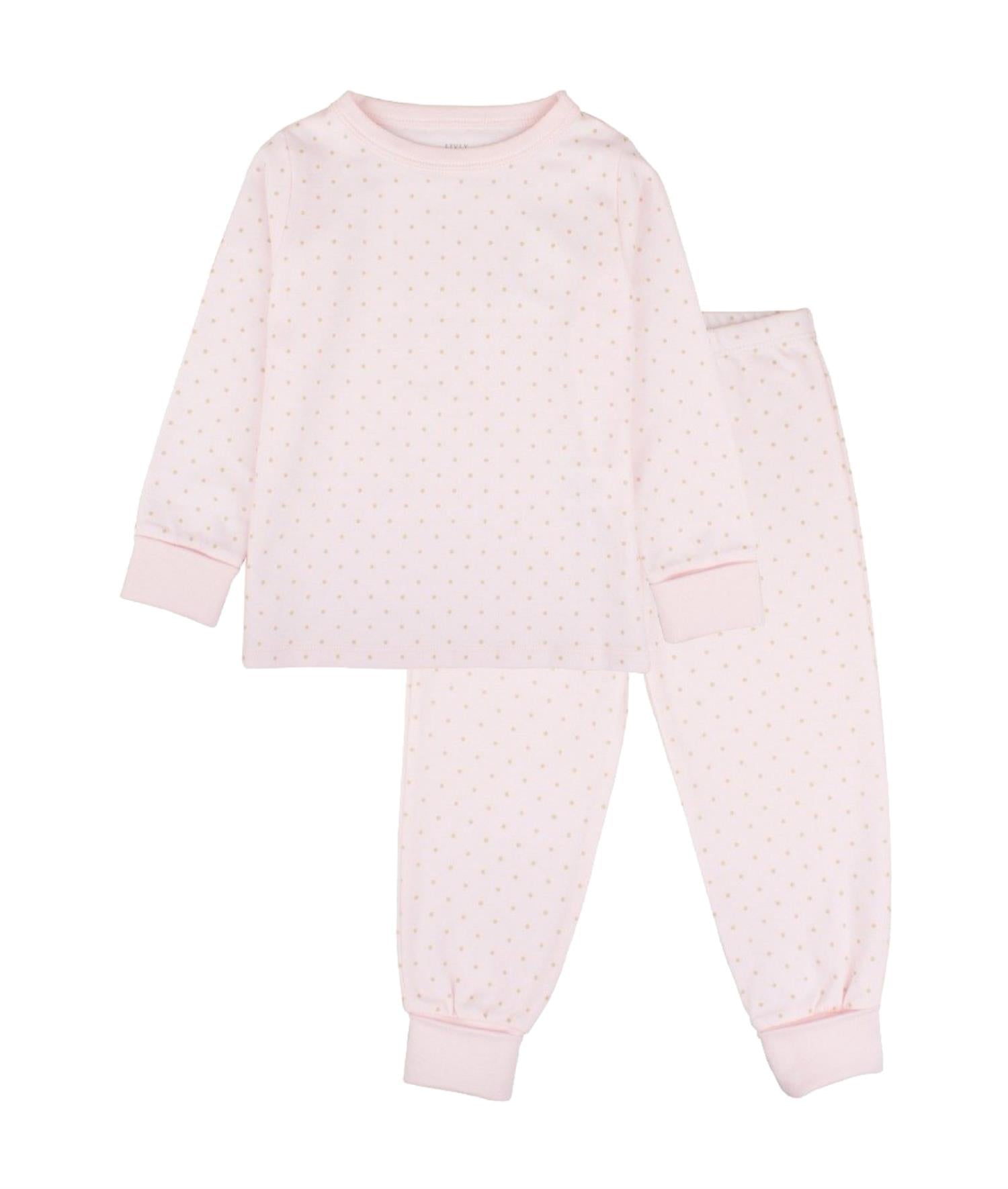Saturday 2 Piece Sett Pink/Gold Dots
