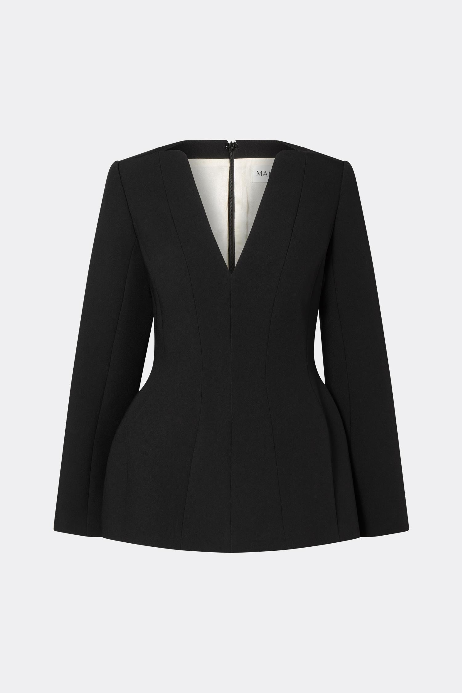Ninni Cut-Out Shoulder Hourglass Top Black