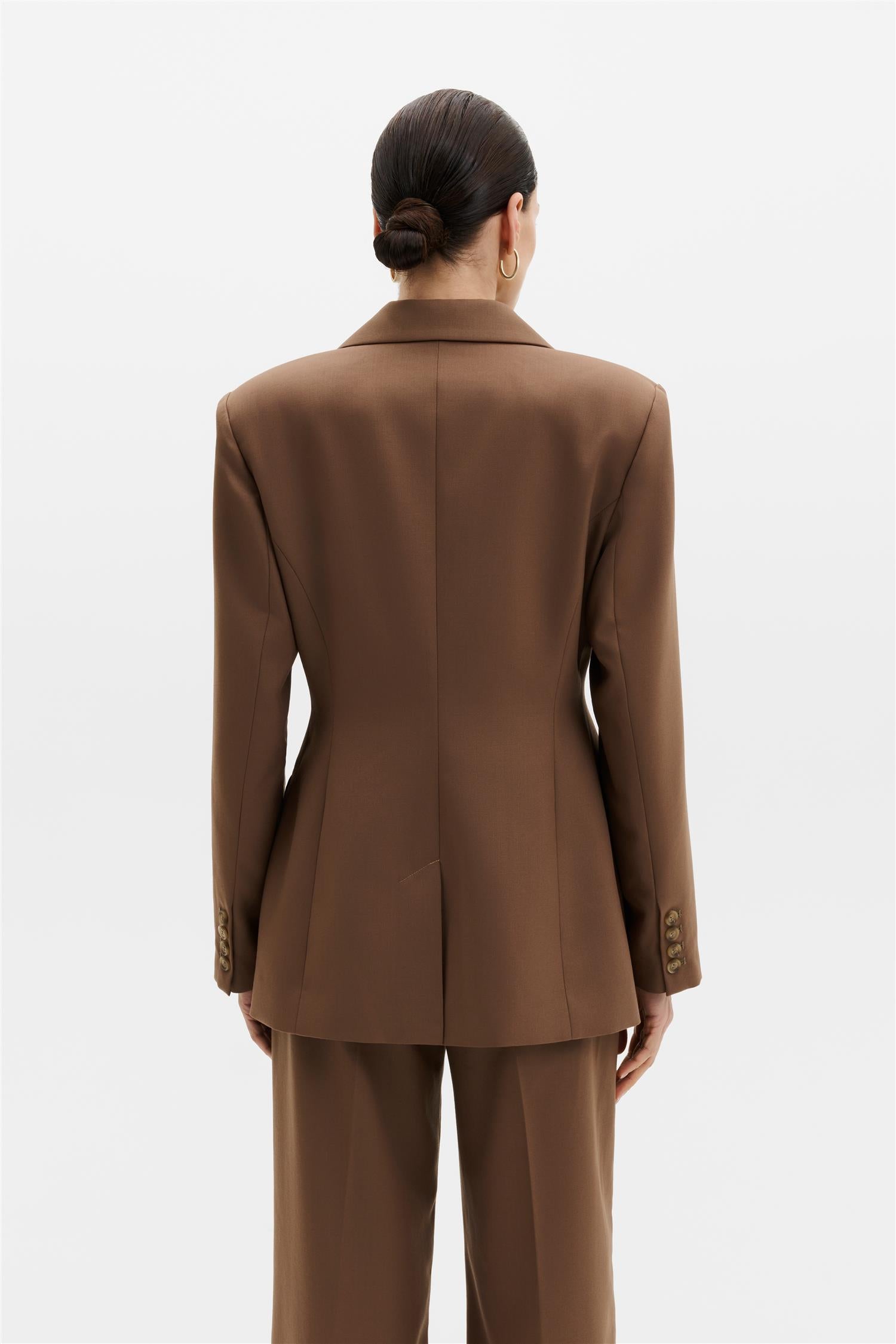 Tillie Asymmetric Wool Blend Blazer
