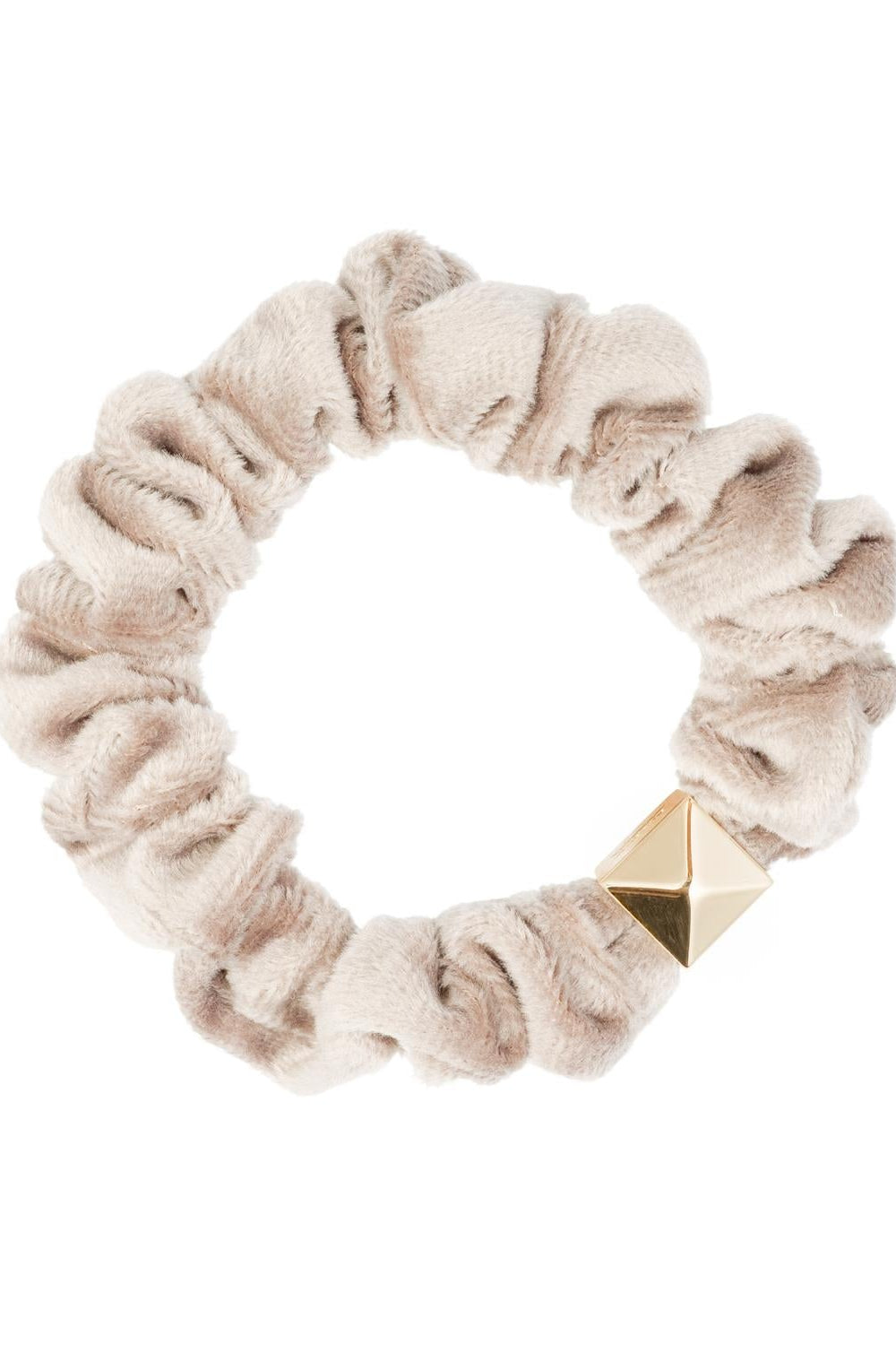 Velvet Mini Scrunchie Dark Sand