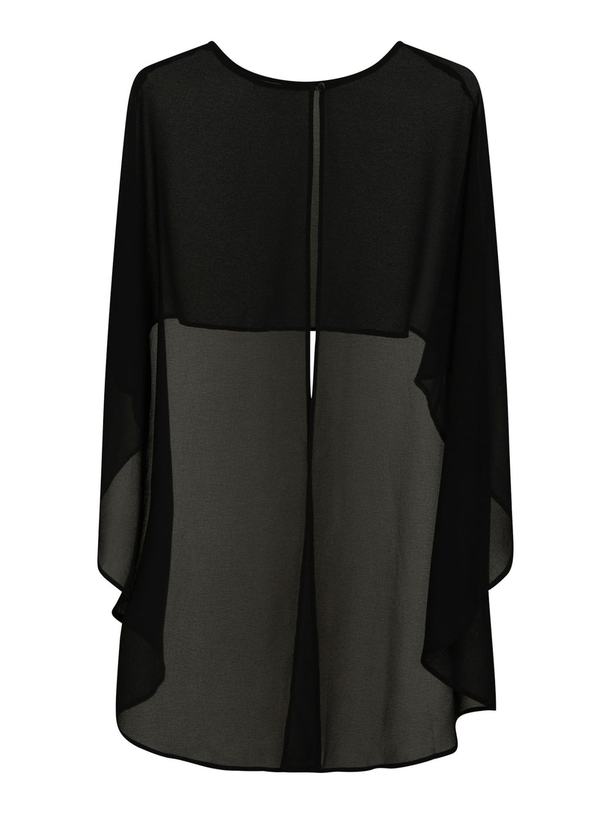 Manufi Chiffon Cape Black