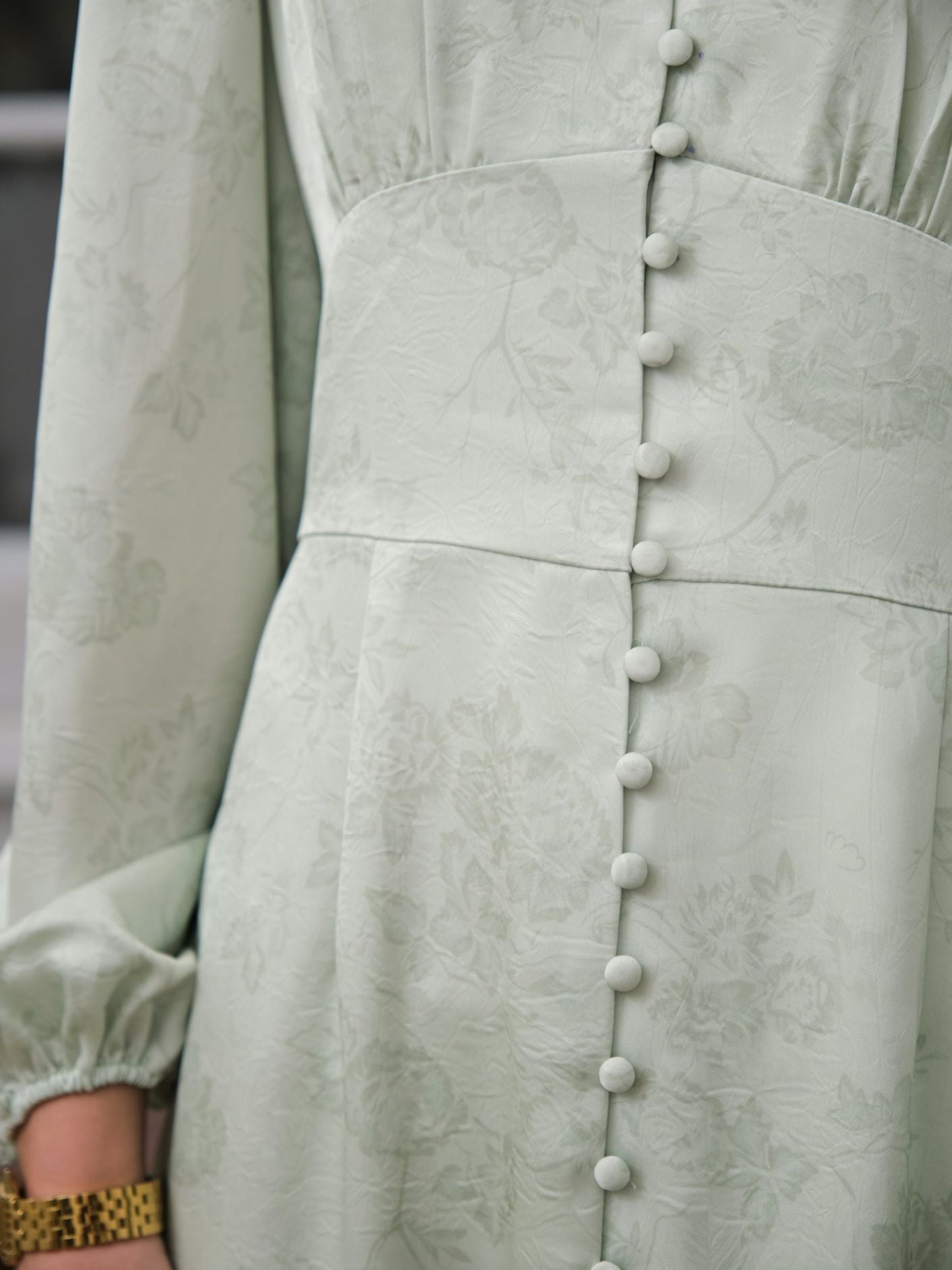 Alto Pattern Sateen Kjole Dus Grønn