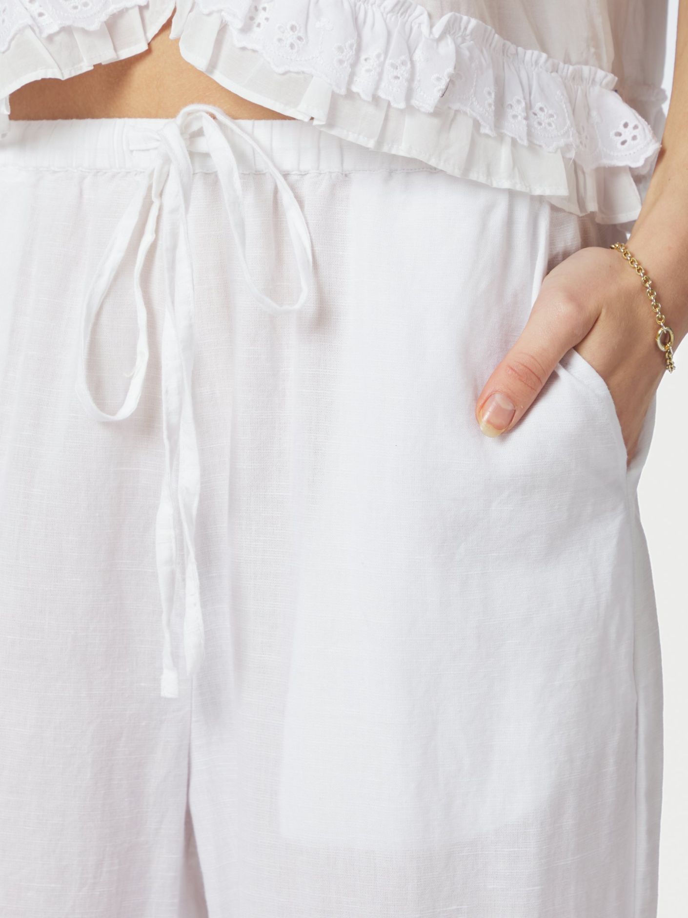 Heifa Linen Pants White