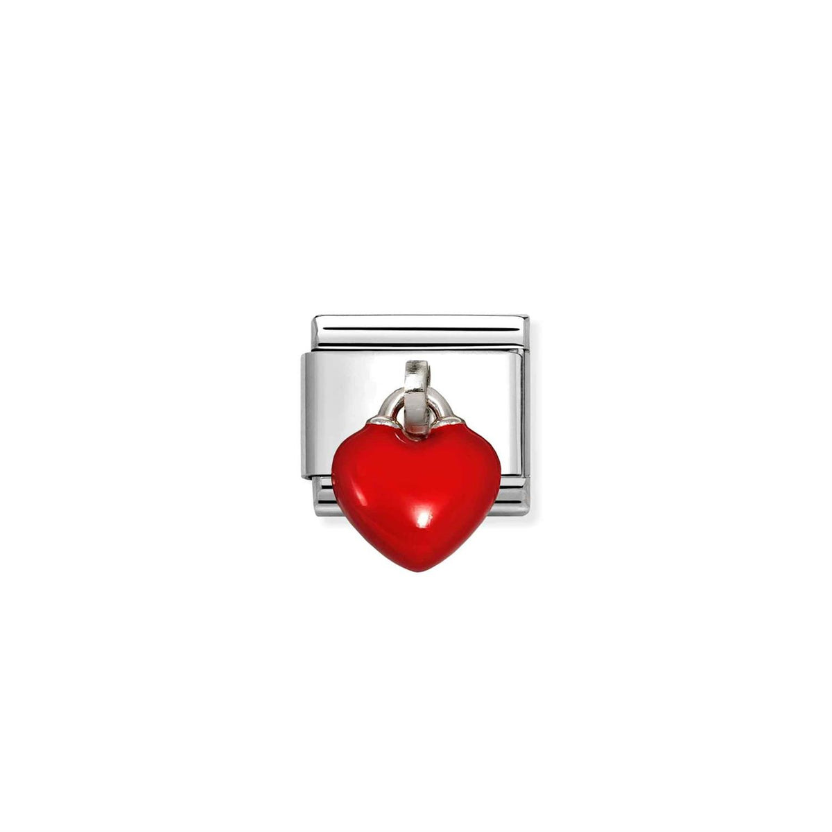Silver Red Heart