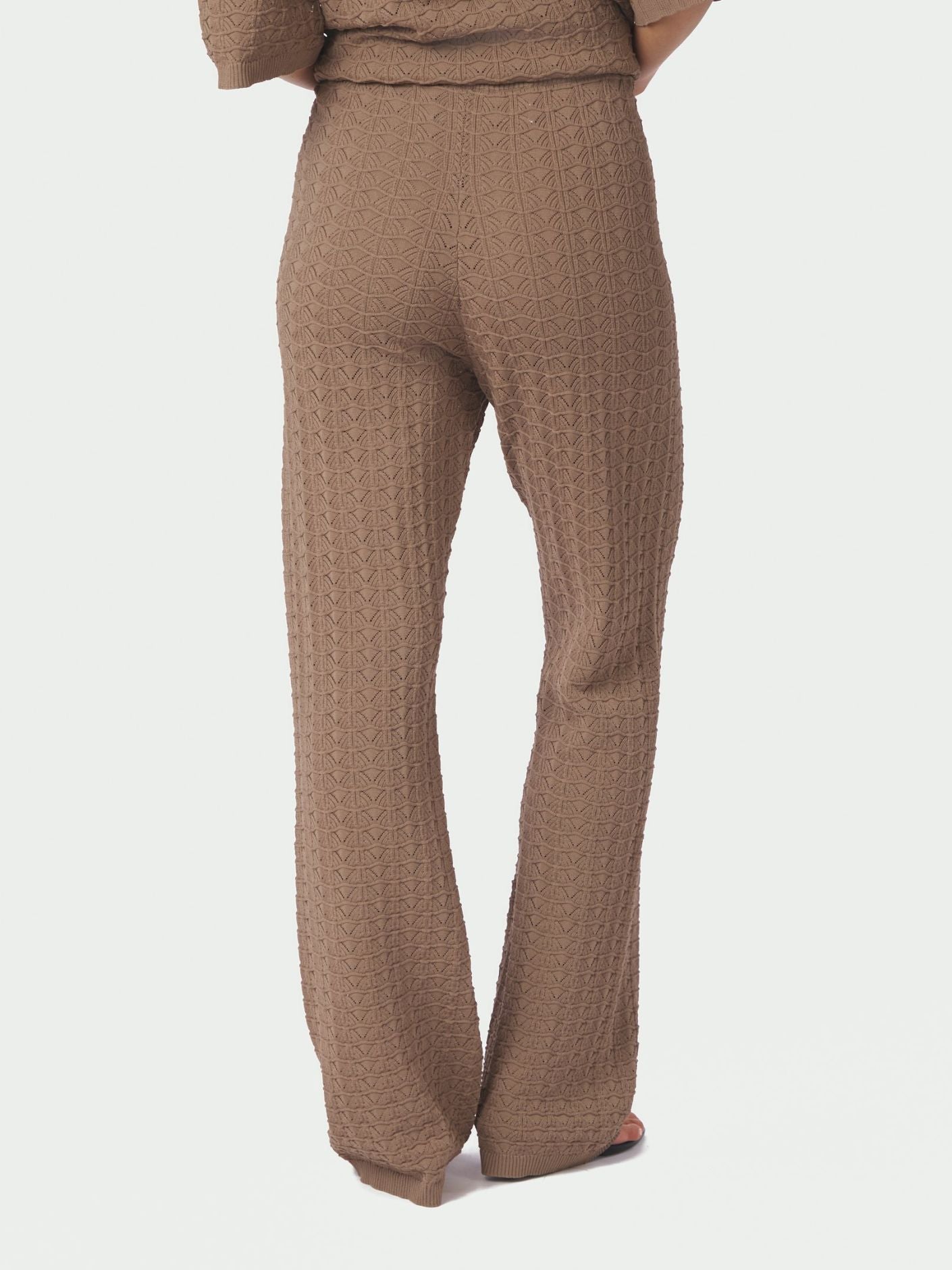 Rizzy Fine Crochet Pants Taupe