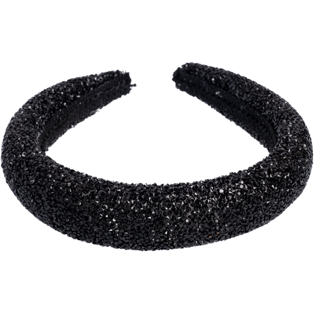 Crystal Hair Band Broad Black