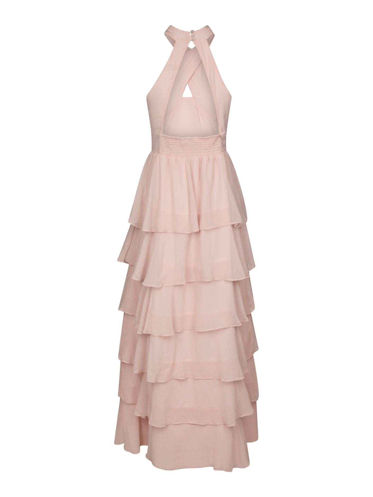 Cleoni Solid Chiffon Dress Rose