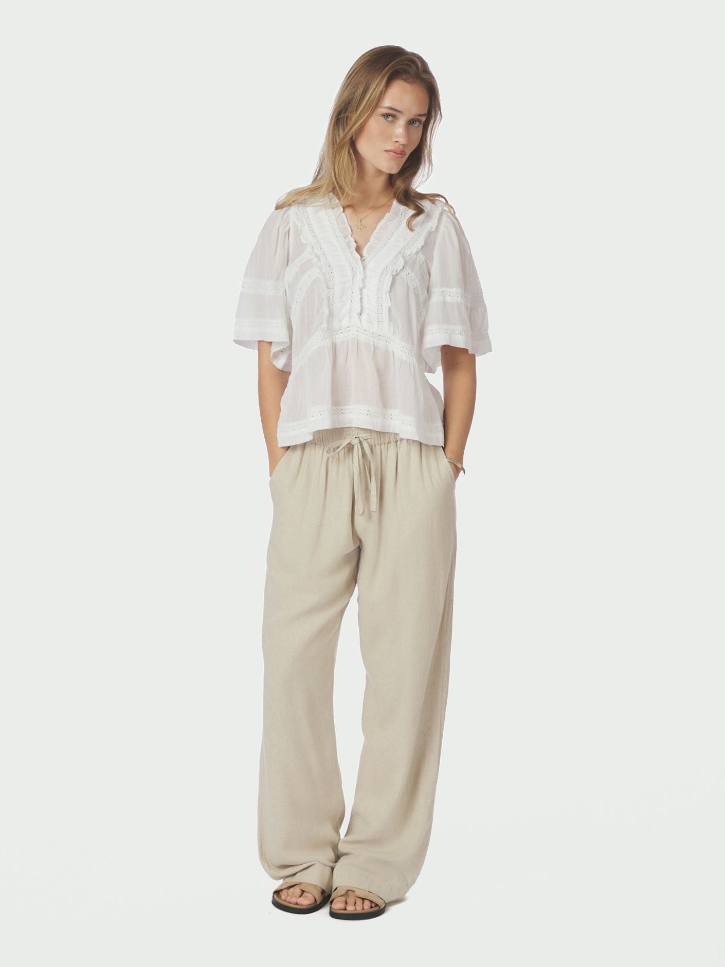 Evienne S Voile Top White