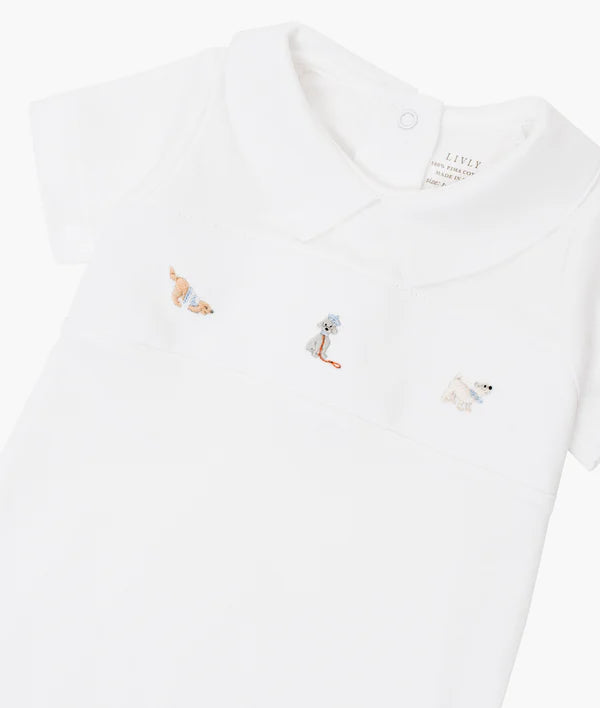 Puppies Summer Romper White