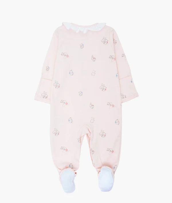 Kitten Ruffled Footie Pink