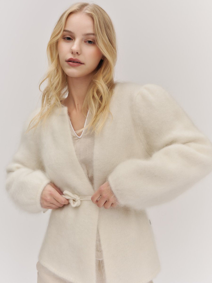 Fredrikke Chunky Cardigan White