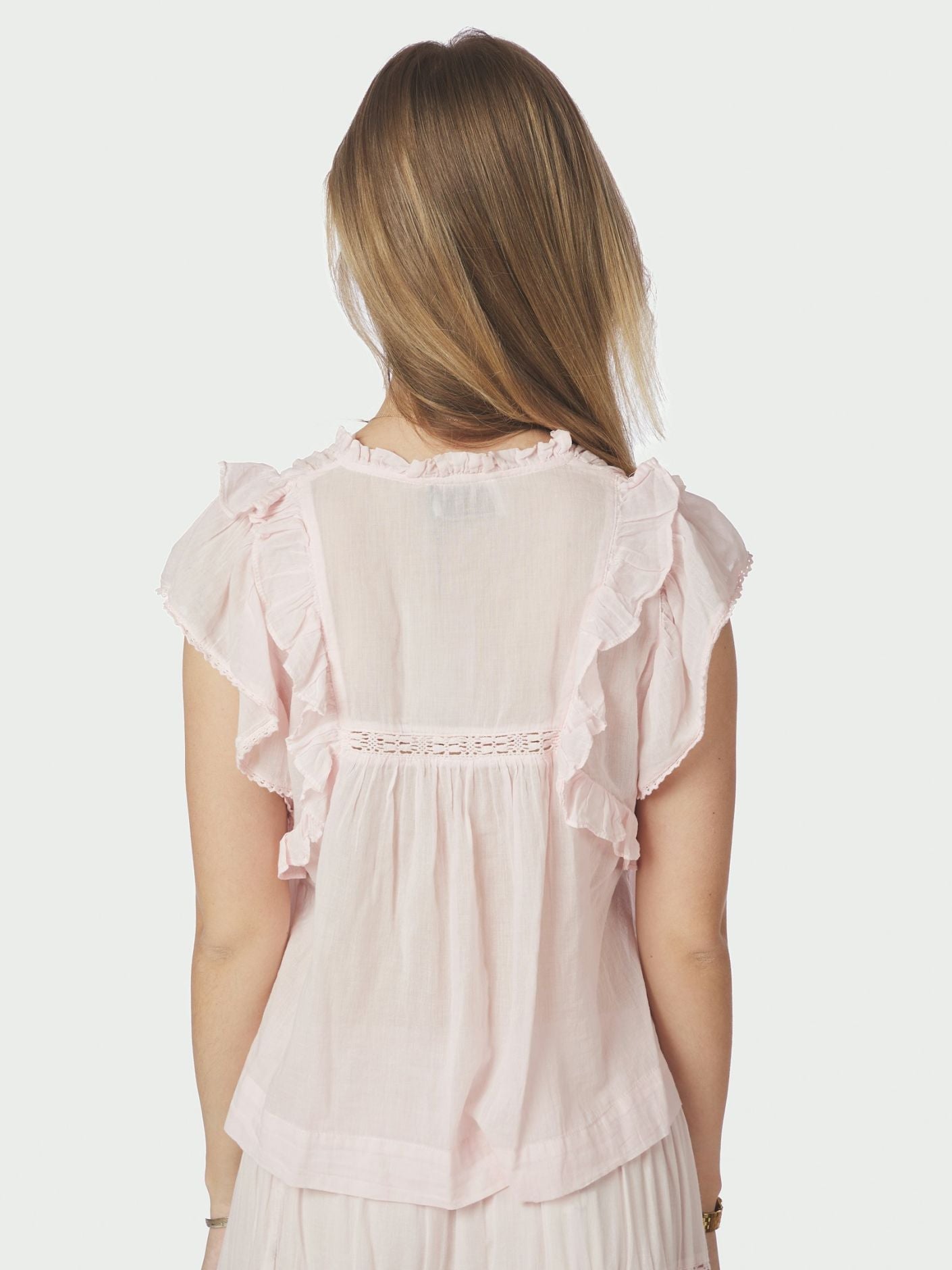 Jayla S Voile Top Light Pink