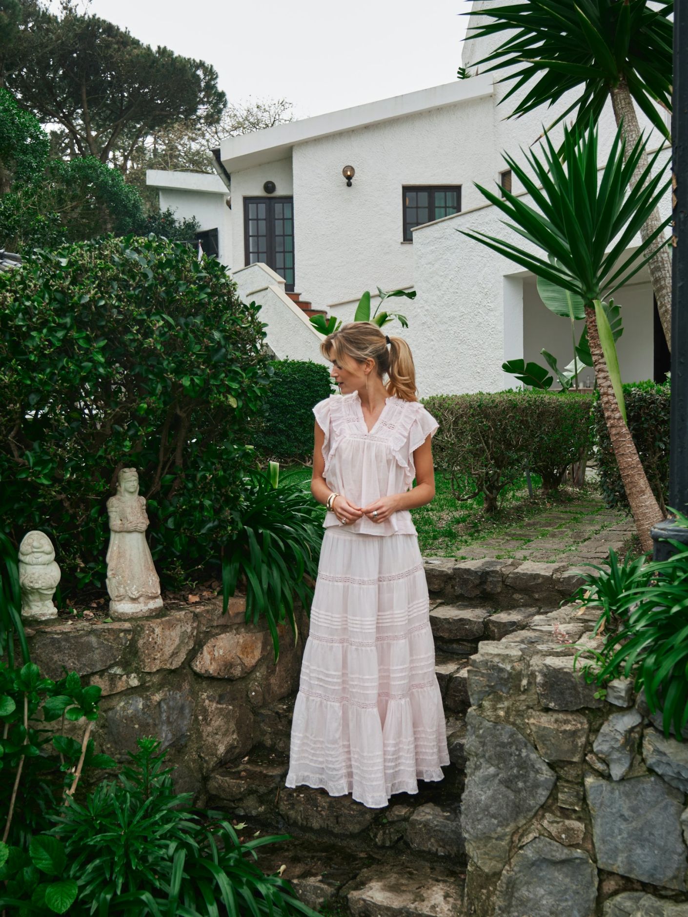 Jayla S Voile Top Light Pink