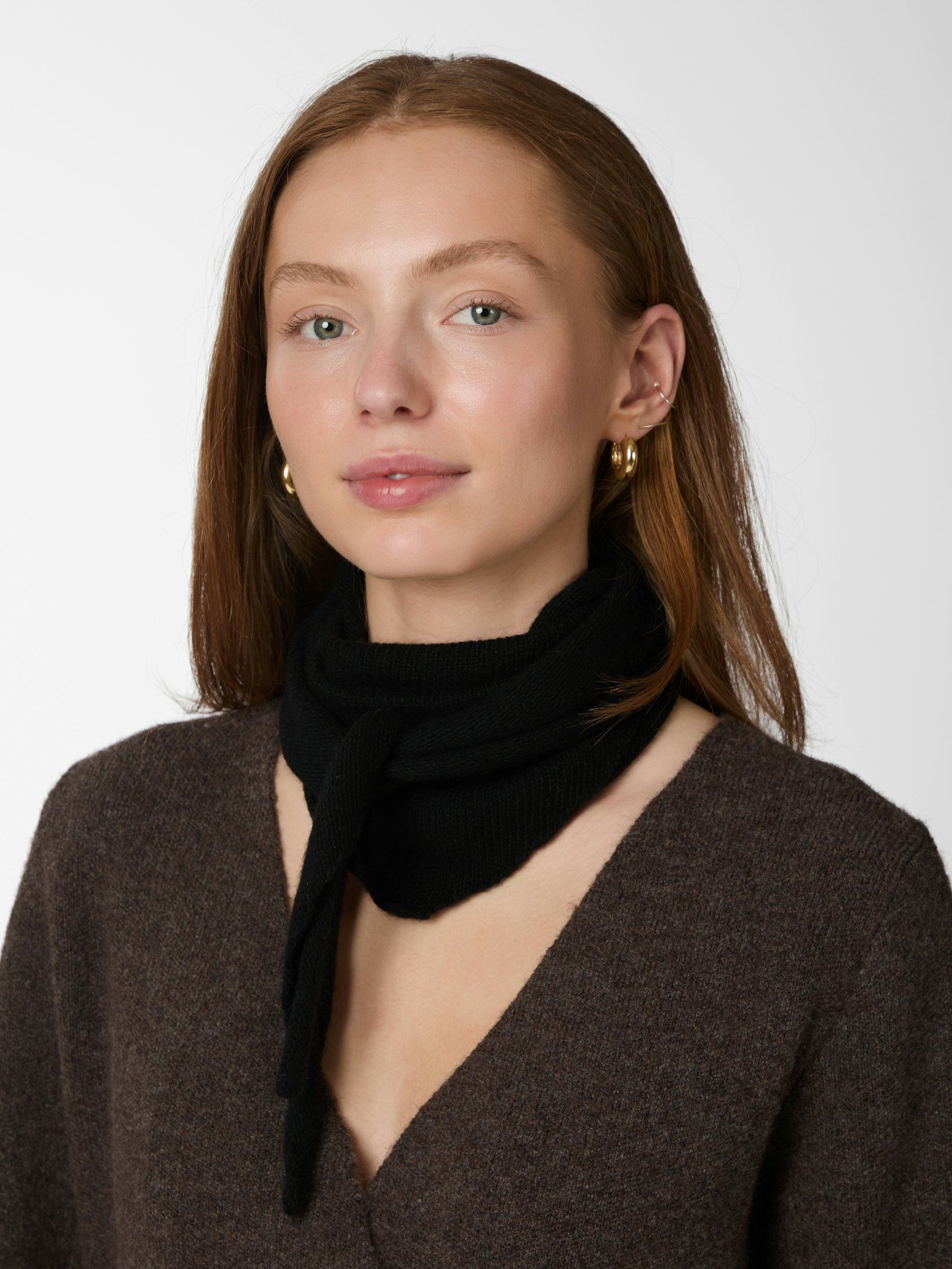 Misty Knit Scarf Black