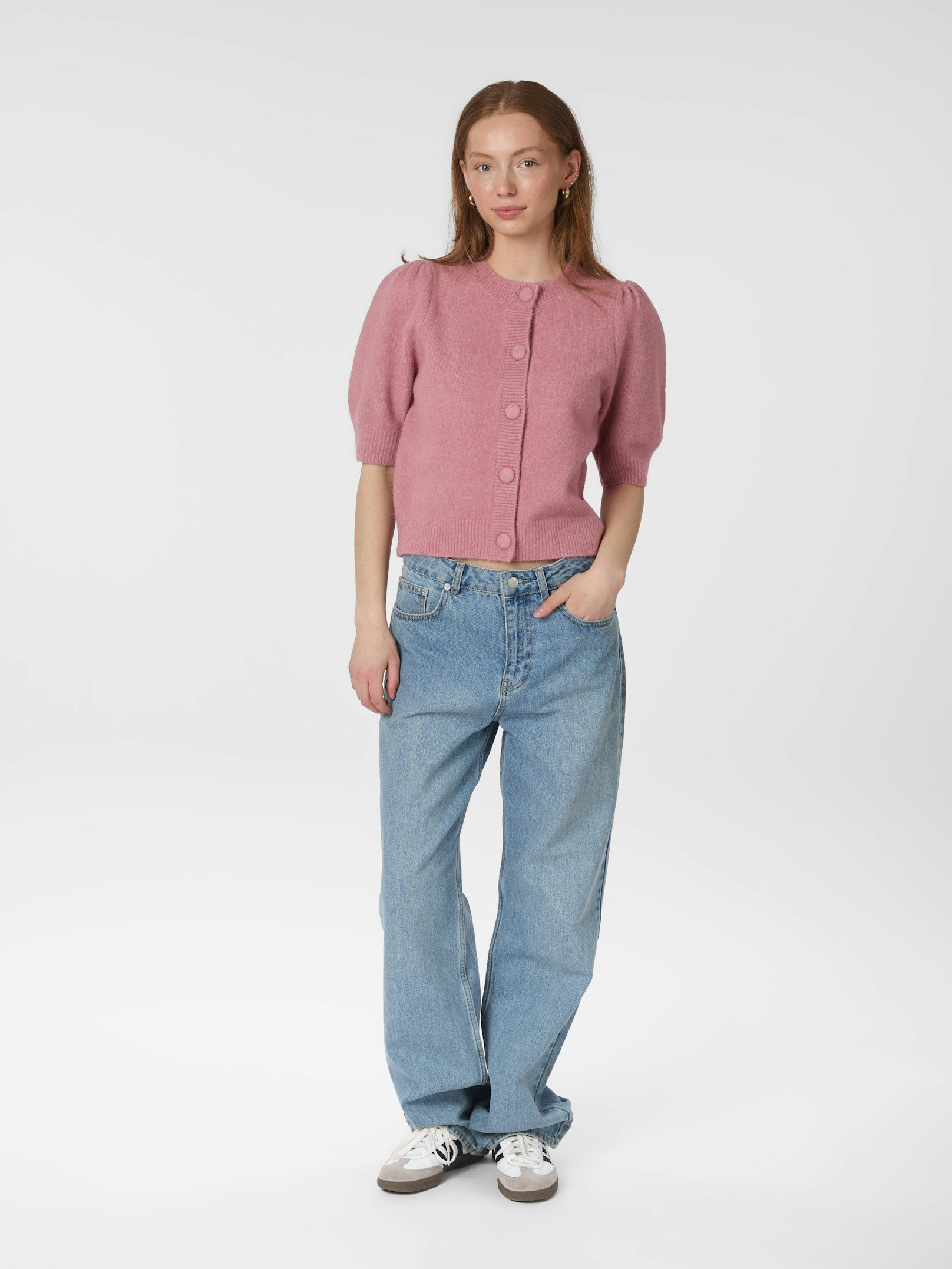 Trudy Knit Cardigan Rose