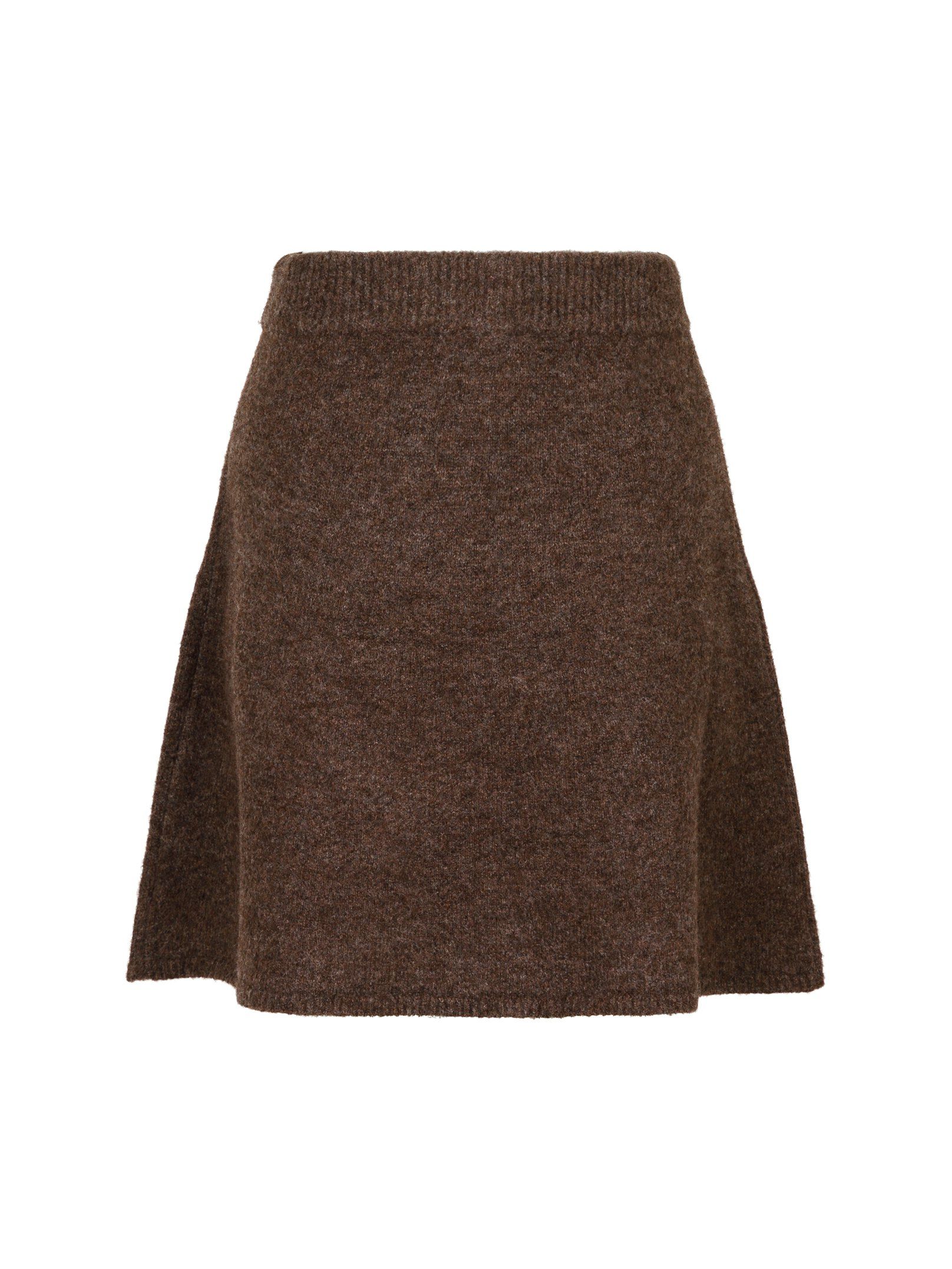 Gisa Knit Skirt Dark Brown