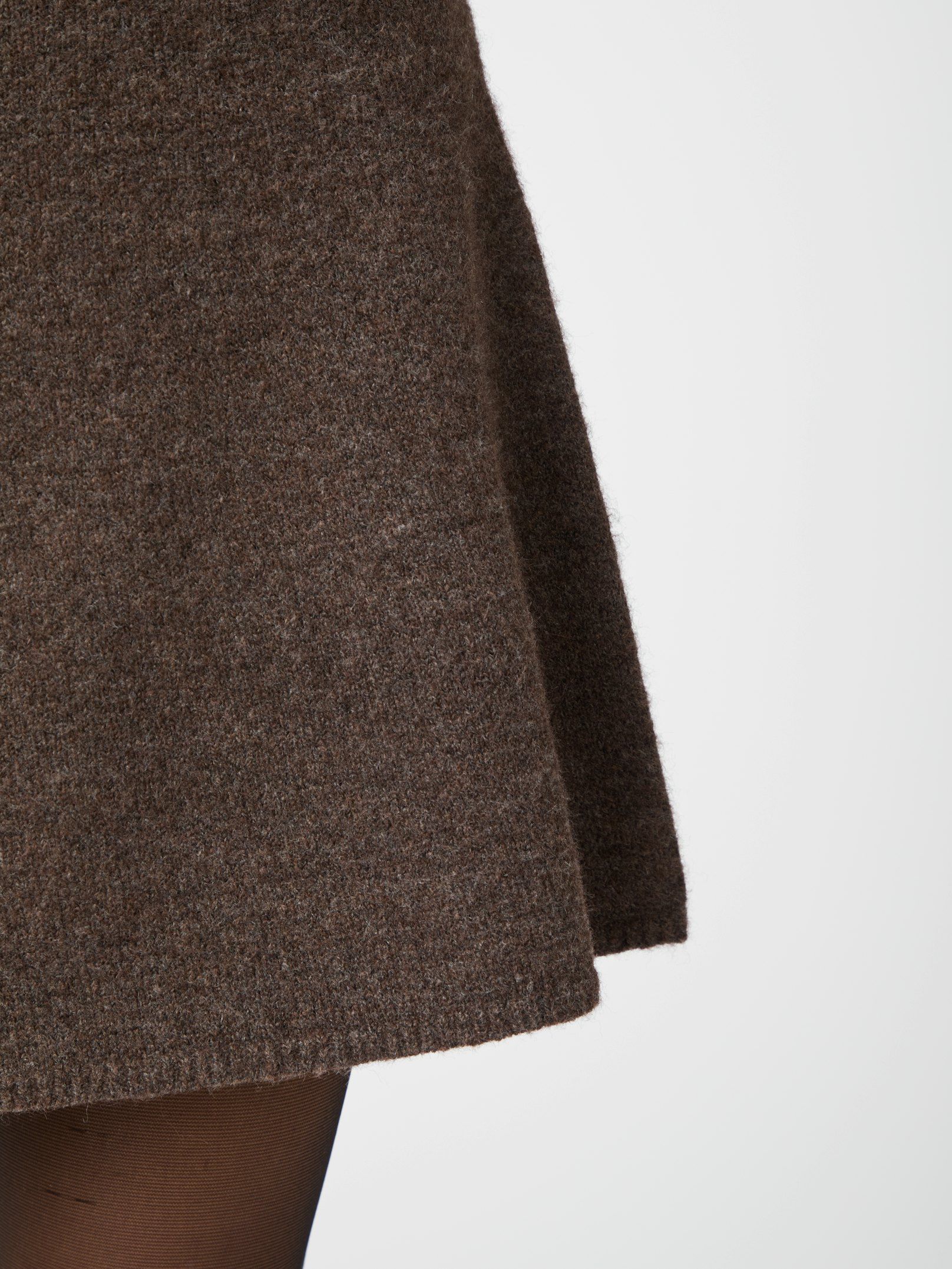Gisa Knit Skirt Dark Brown