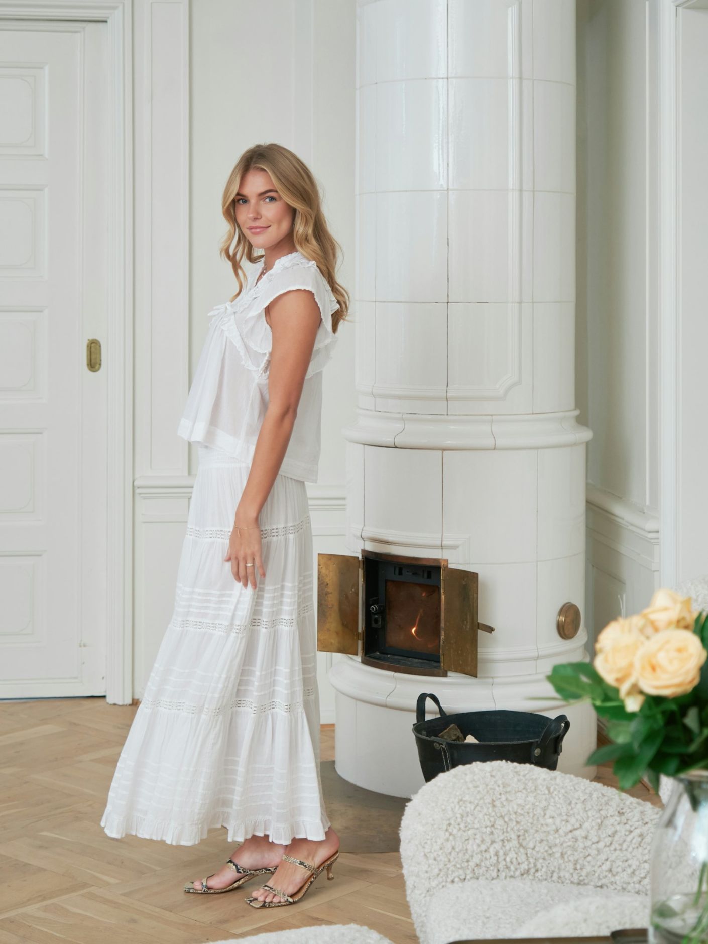 Felicia S Voile Skirt White