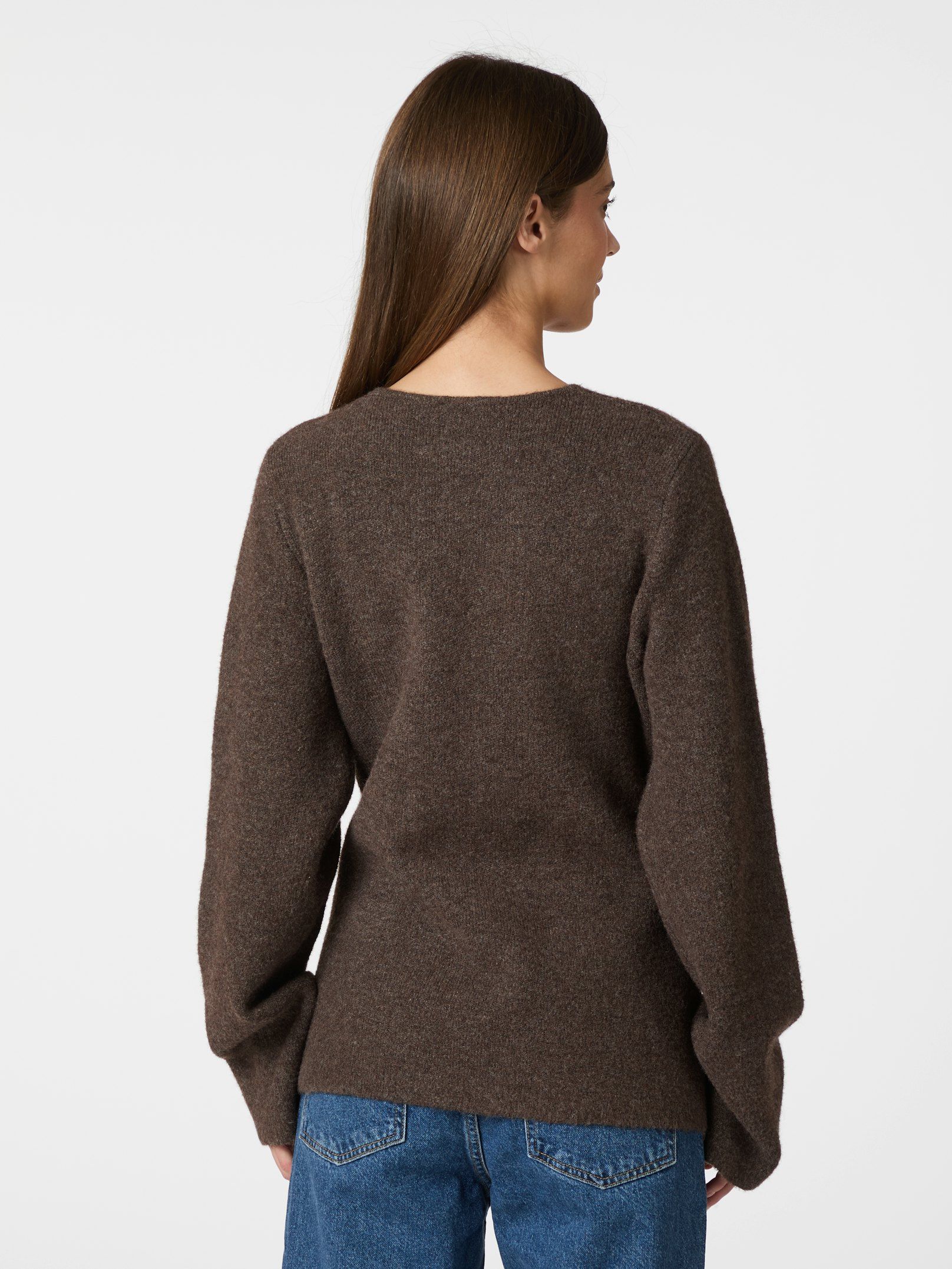 Marie Louise Knit Cardigan Brown Melange