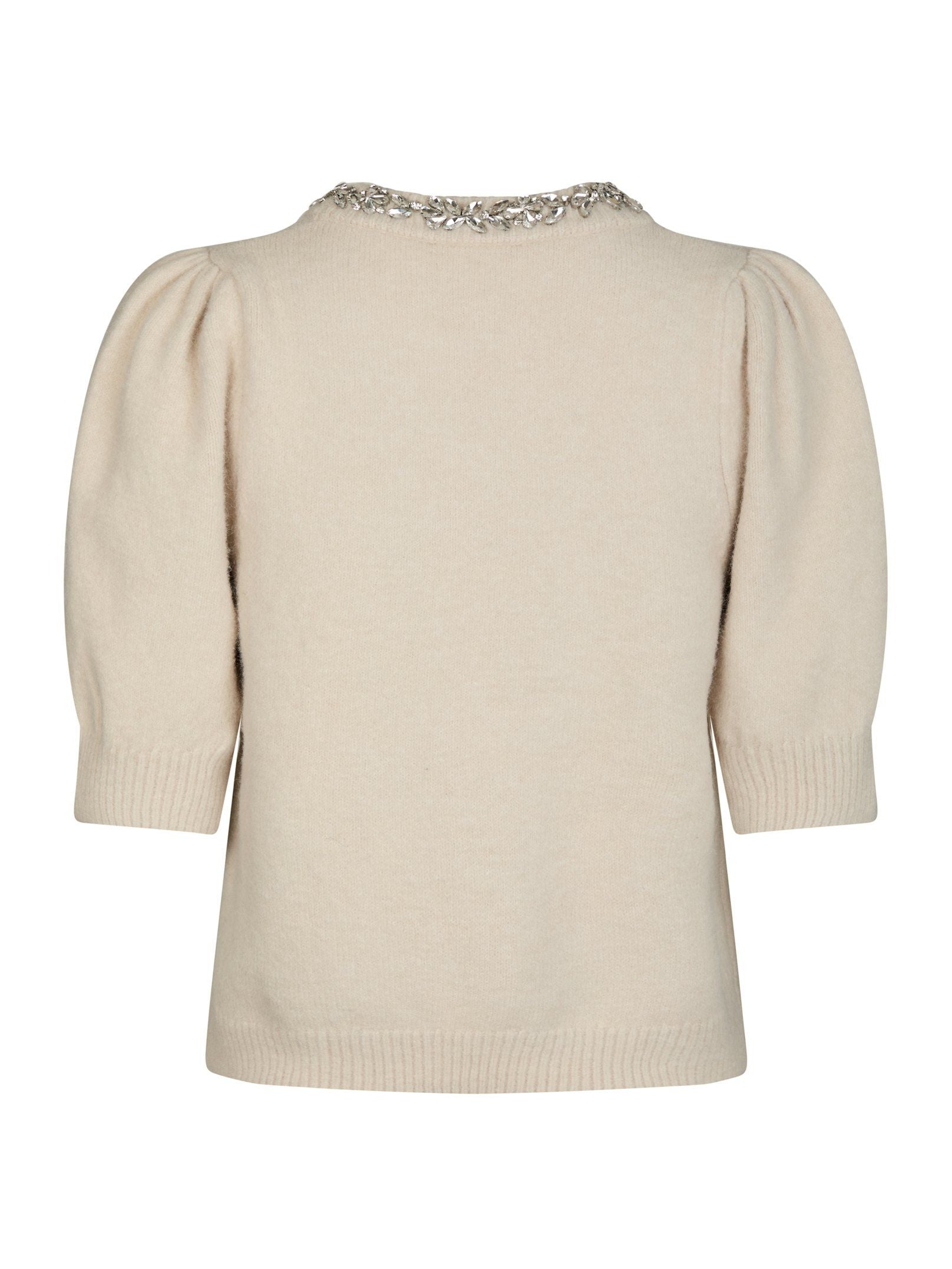 Maia Stone Knit Blouse Ivory