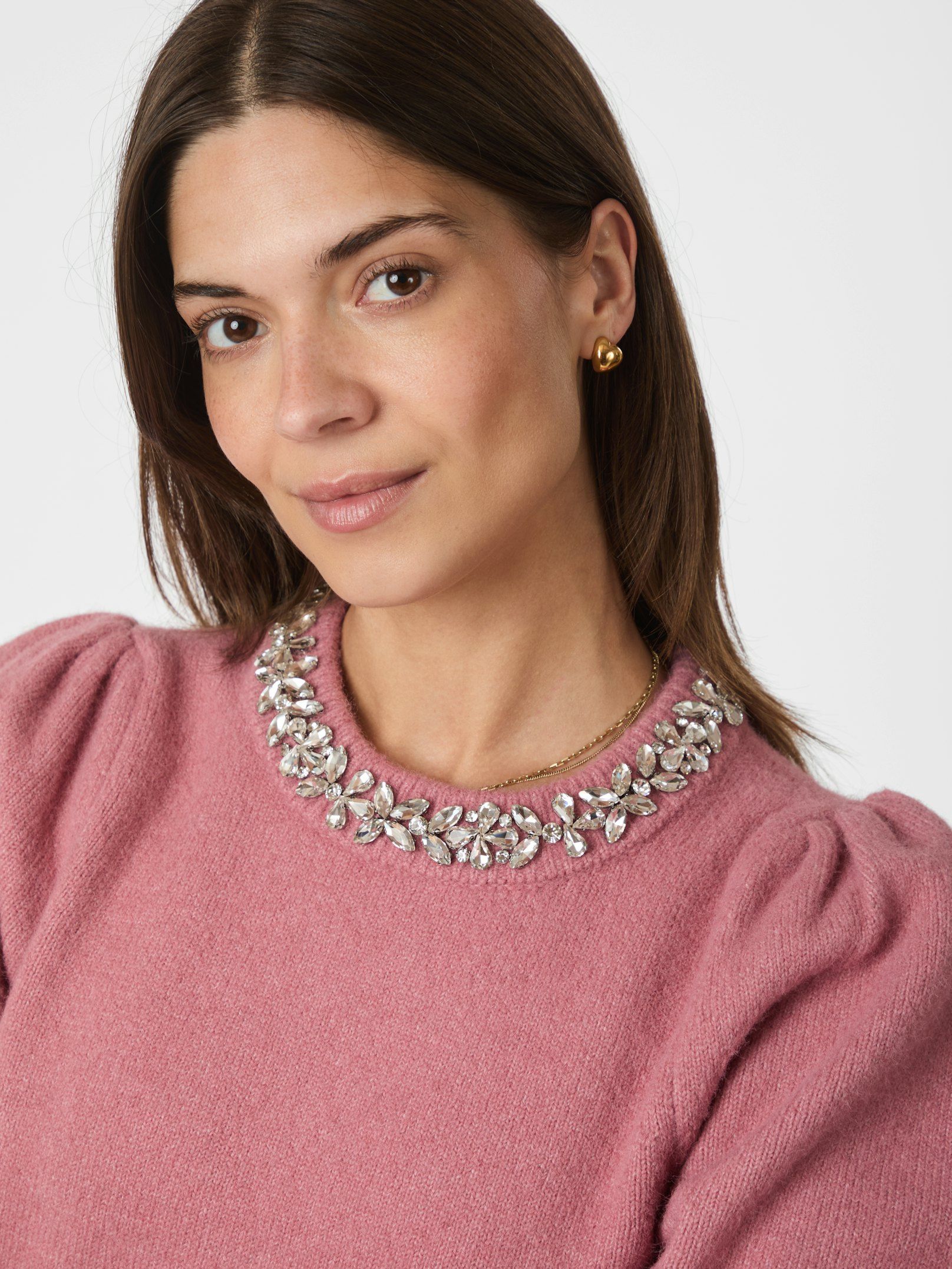 Maia Stone Knit Blouse Rose