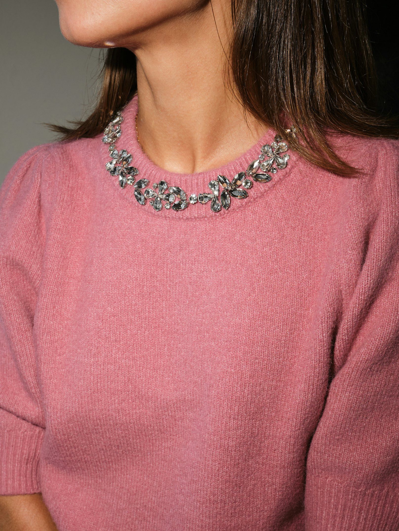 Maia Stone Knit Blouse Rose