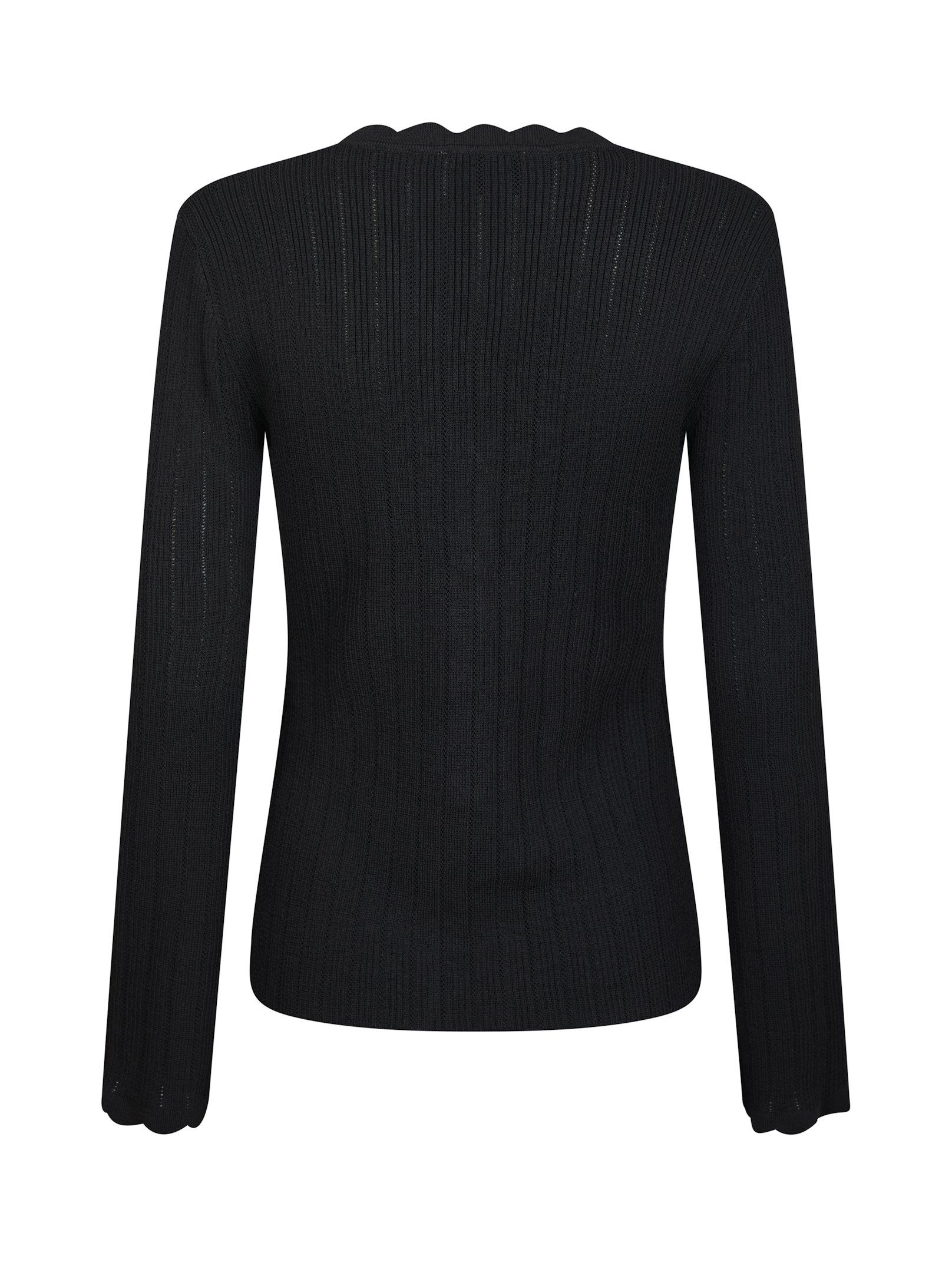 Clara Stitch Knit Blouse Dark Navy