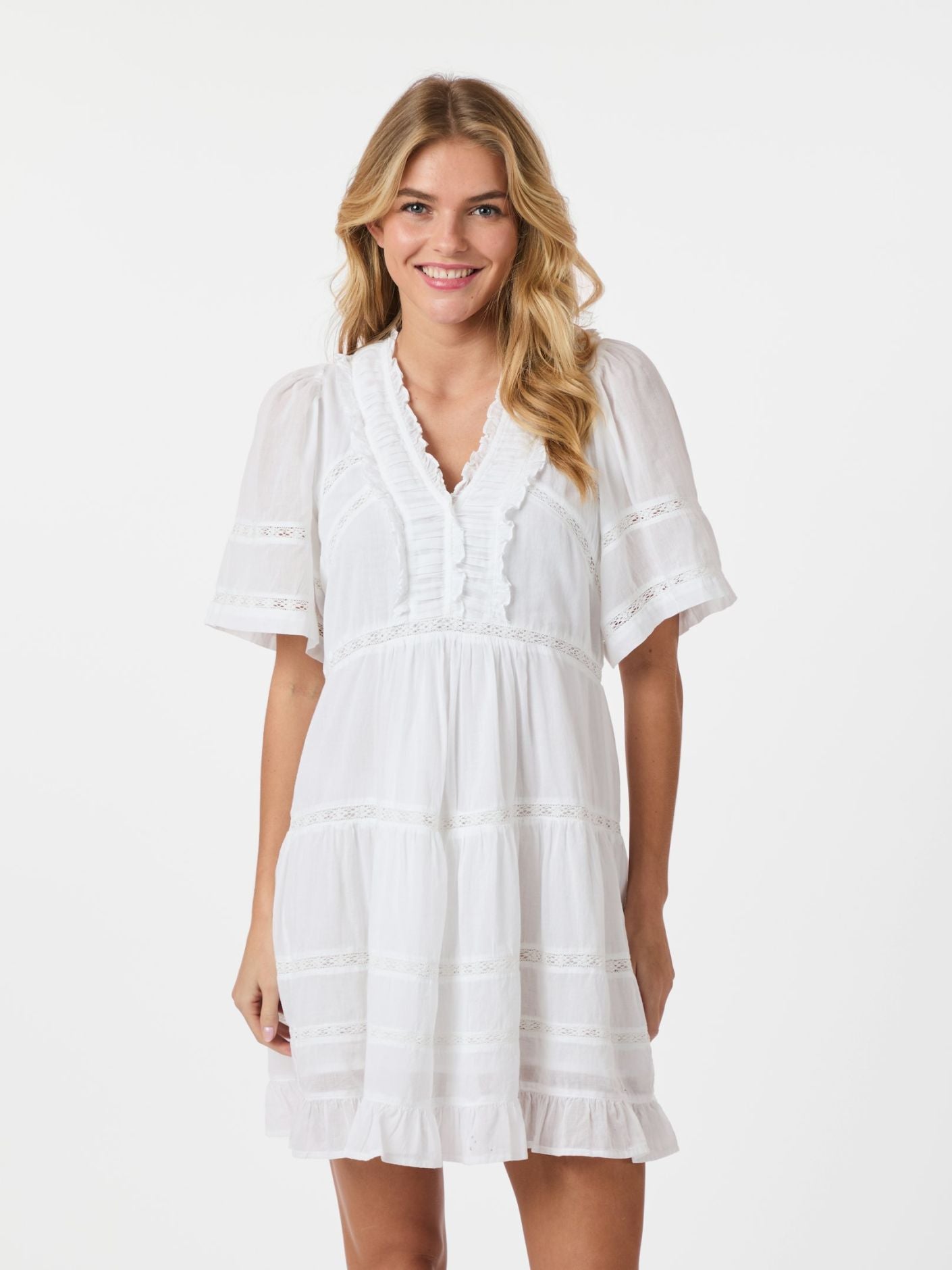 Milene S Voile Dress White