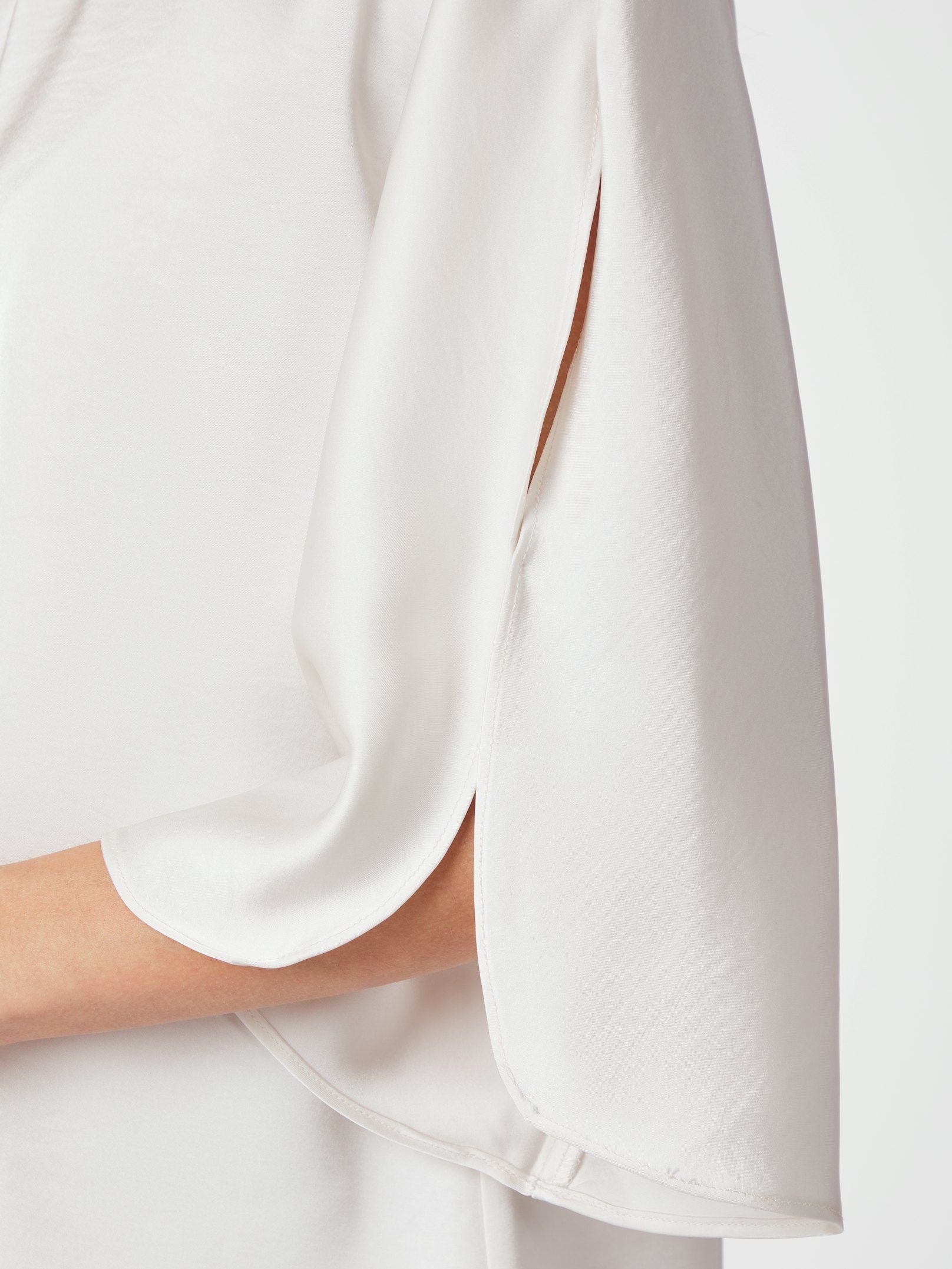 Liora Heavy Sateen Blouse Pearl