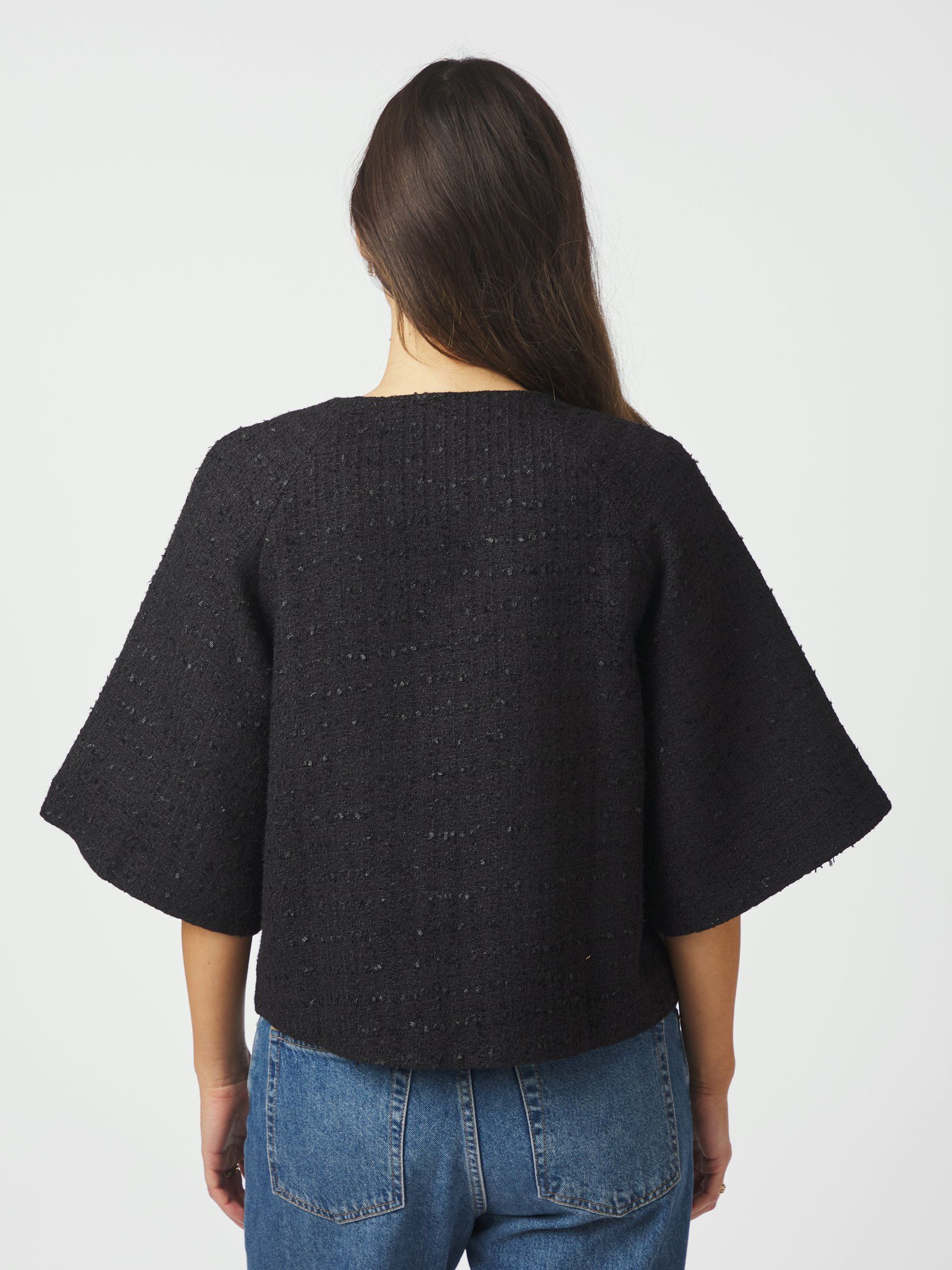 Rosella Boucle Mini Jacket Black