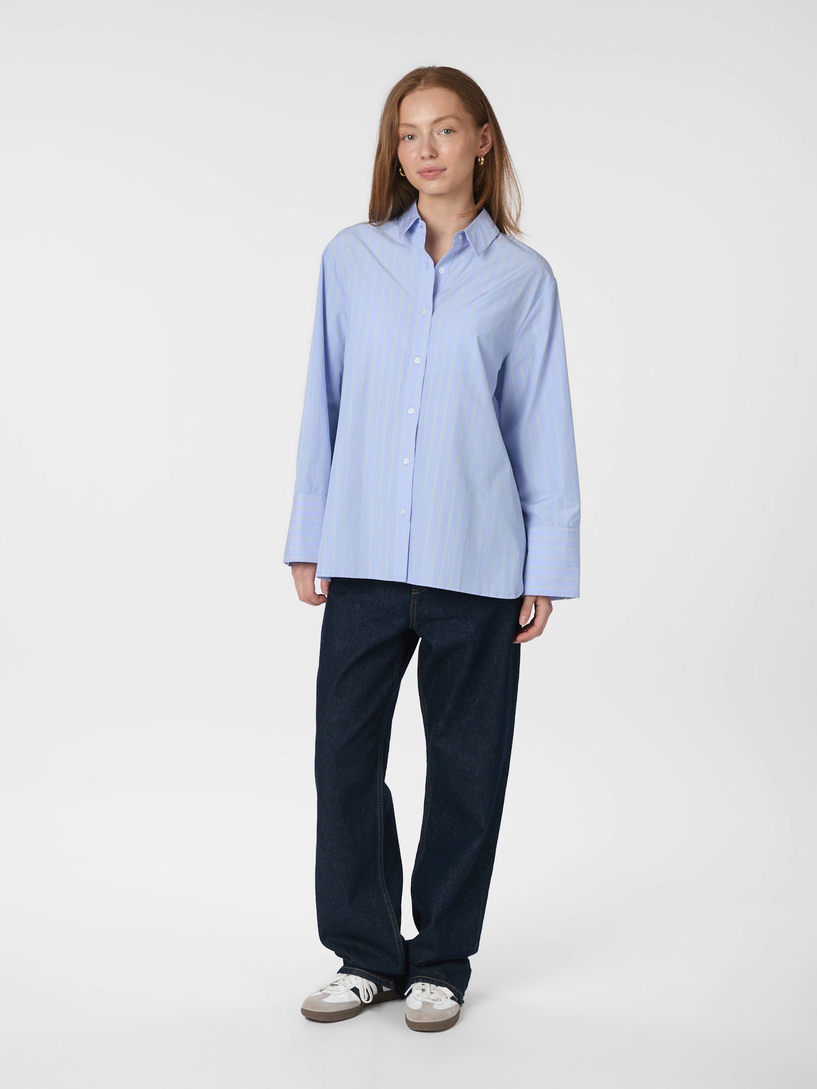 Dita Twill Stripe Shirt Light Blue