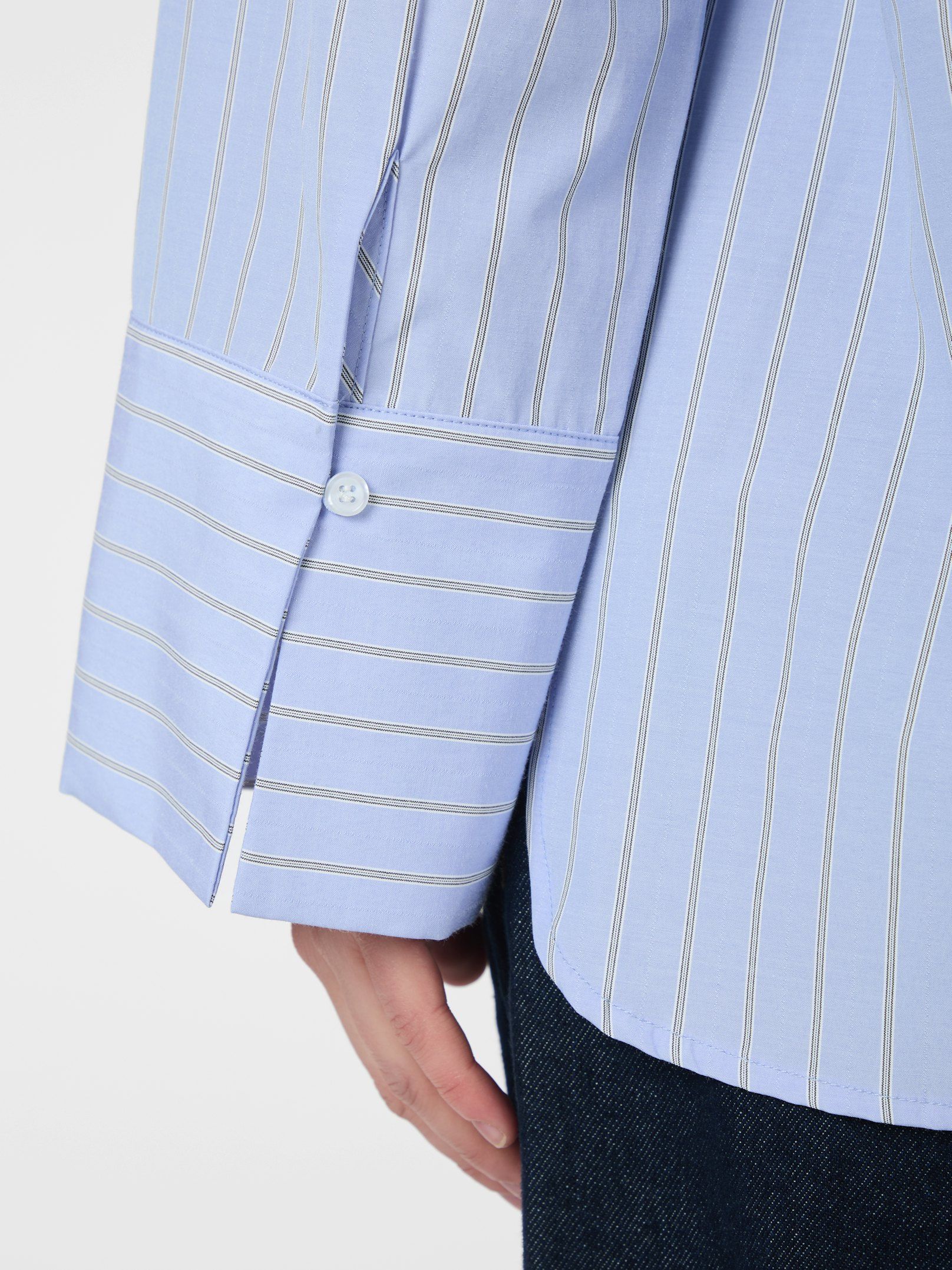 Dita Twill Stripe Shirt Light Blue