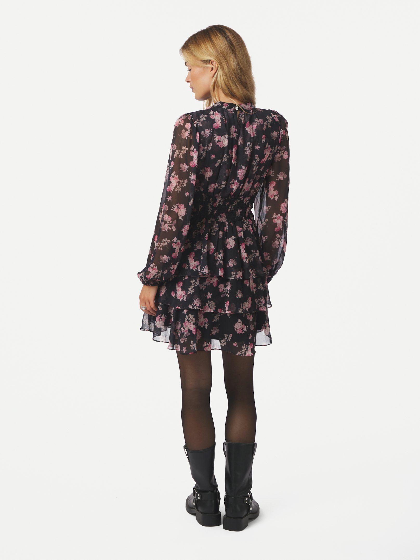 Mio Marigold Dress Dark Navy