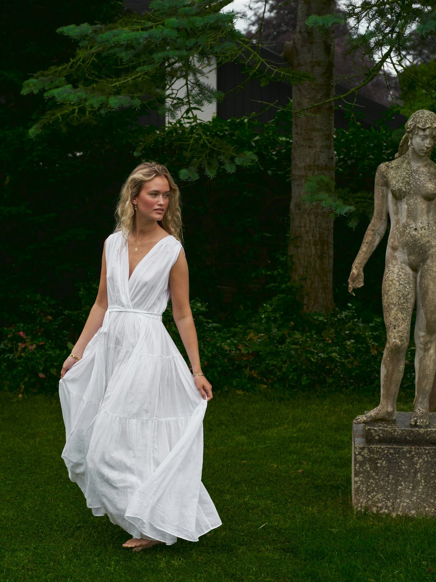 Misha S Voile Dress White