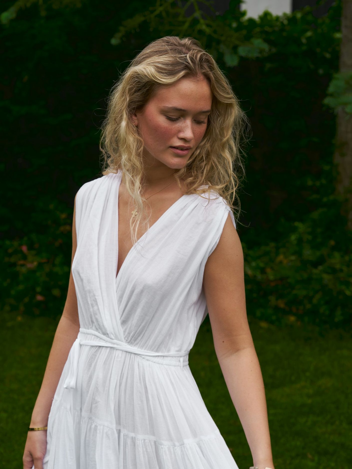 Misha S Voile Dress White