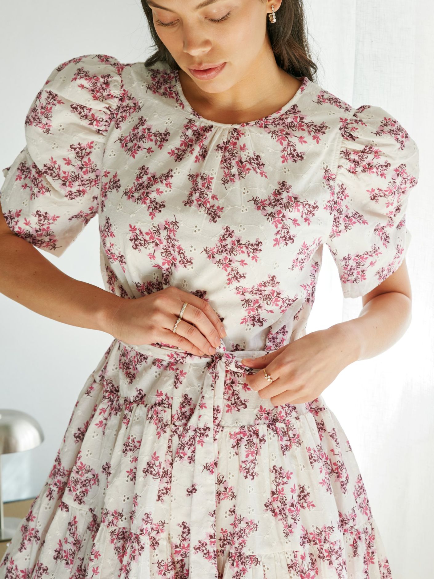 Annitas Starling Flower Dress Fuchsia