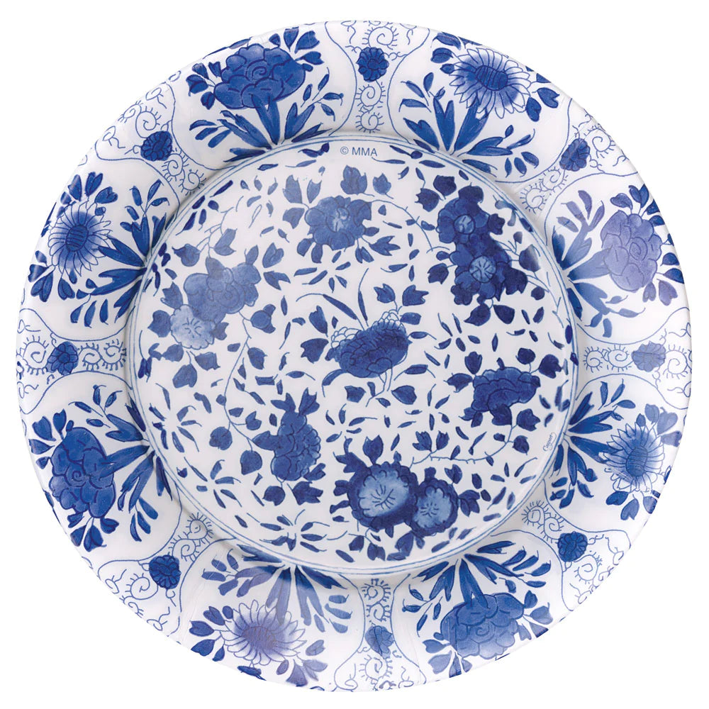 Delft Paper Dinner Plates Blue 8pk