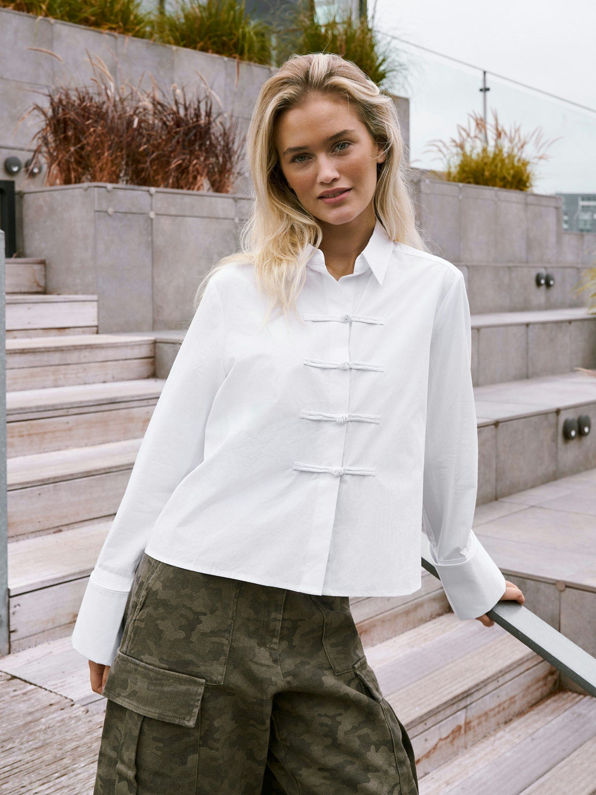 Cam Poplin Shirt White