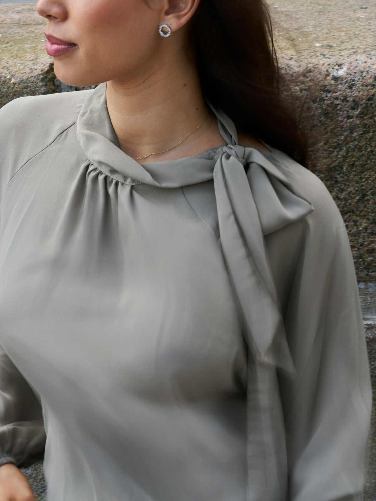 Saline Blouse Warm Grey