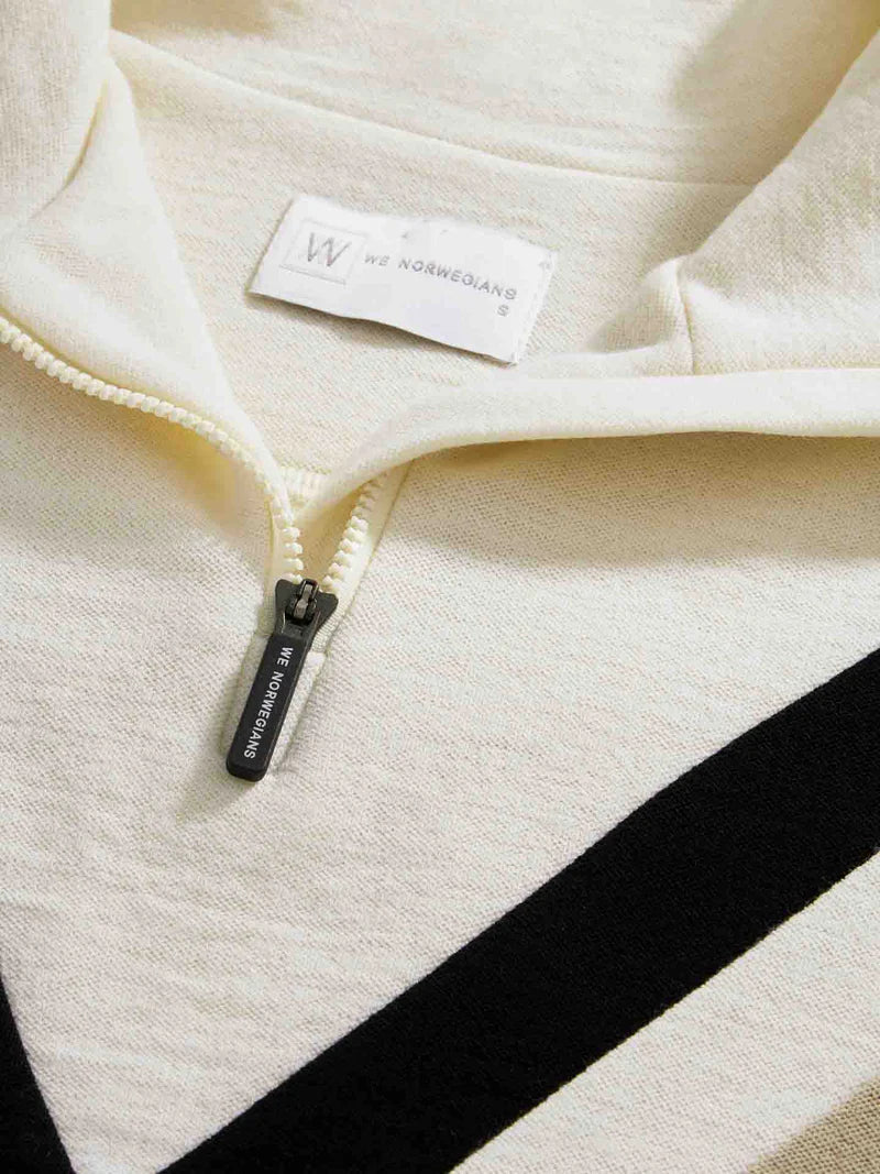Voss Chevron Zip Up Off White