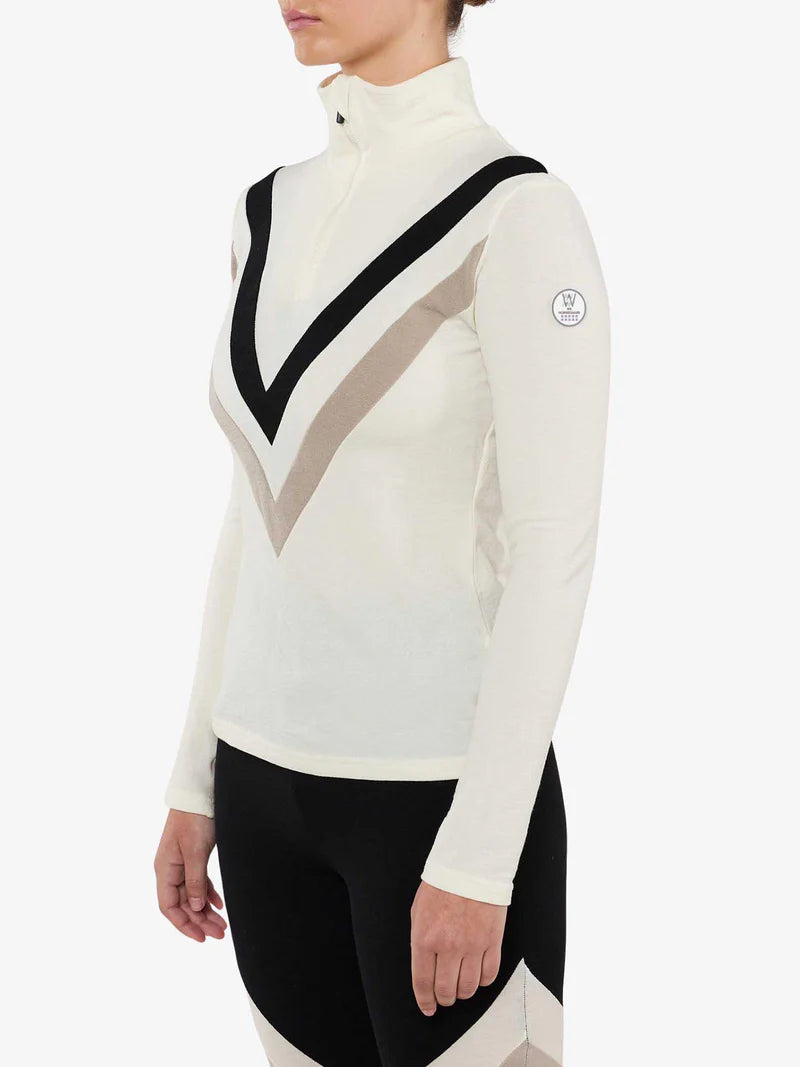Voss Chevron Zip Up Off White