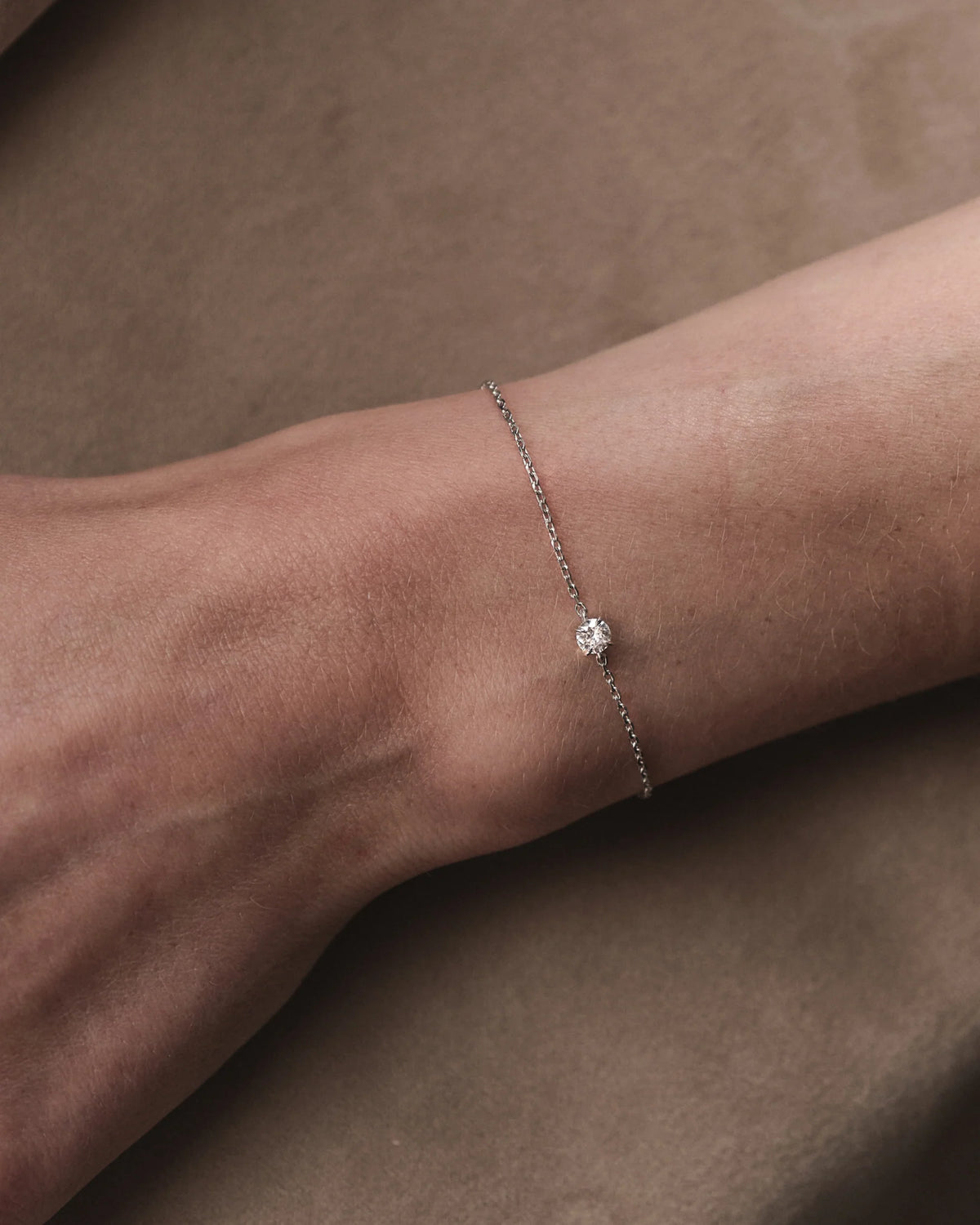 Solitaire Chain Bracelet Silver
