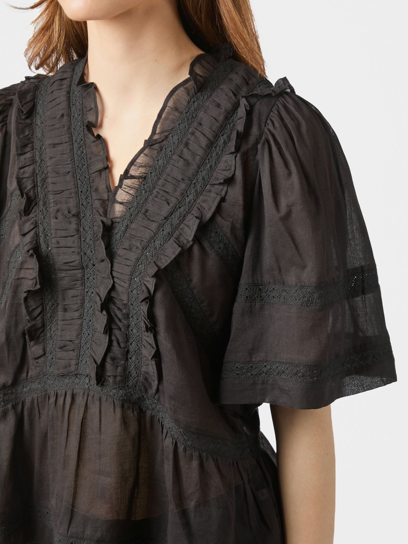 Evienne S Voile Top Black