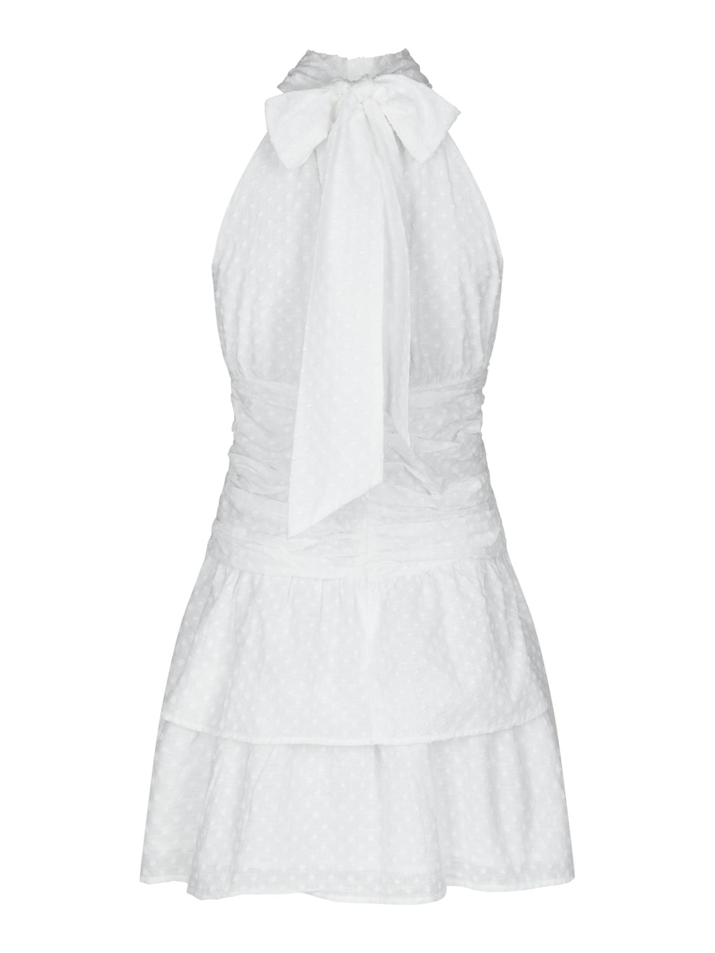 Amaris Dobby Dress White