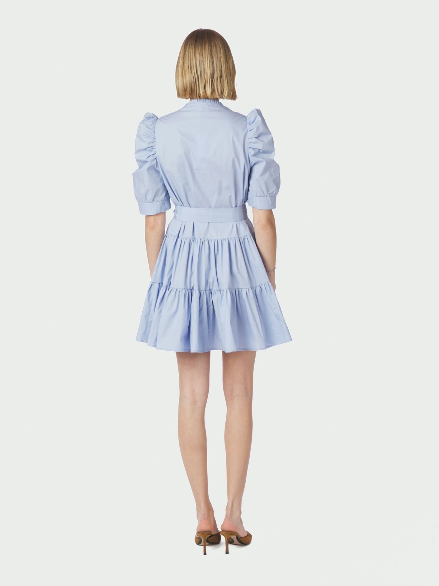 Tabbie Poplin Dress Light Blue