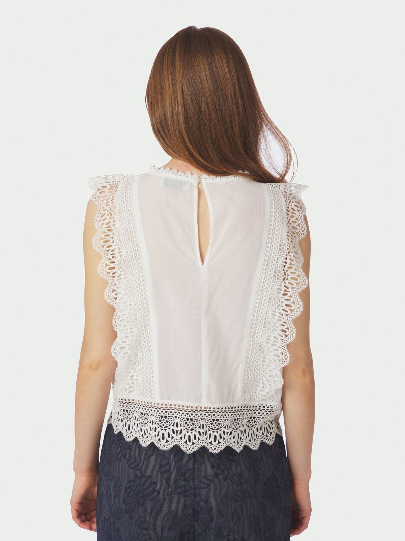 Samia Lace Top White