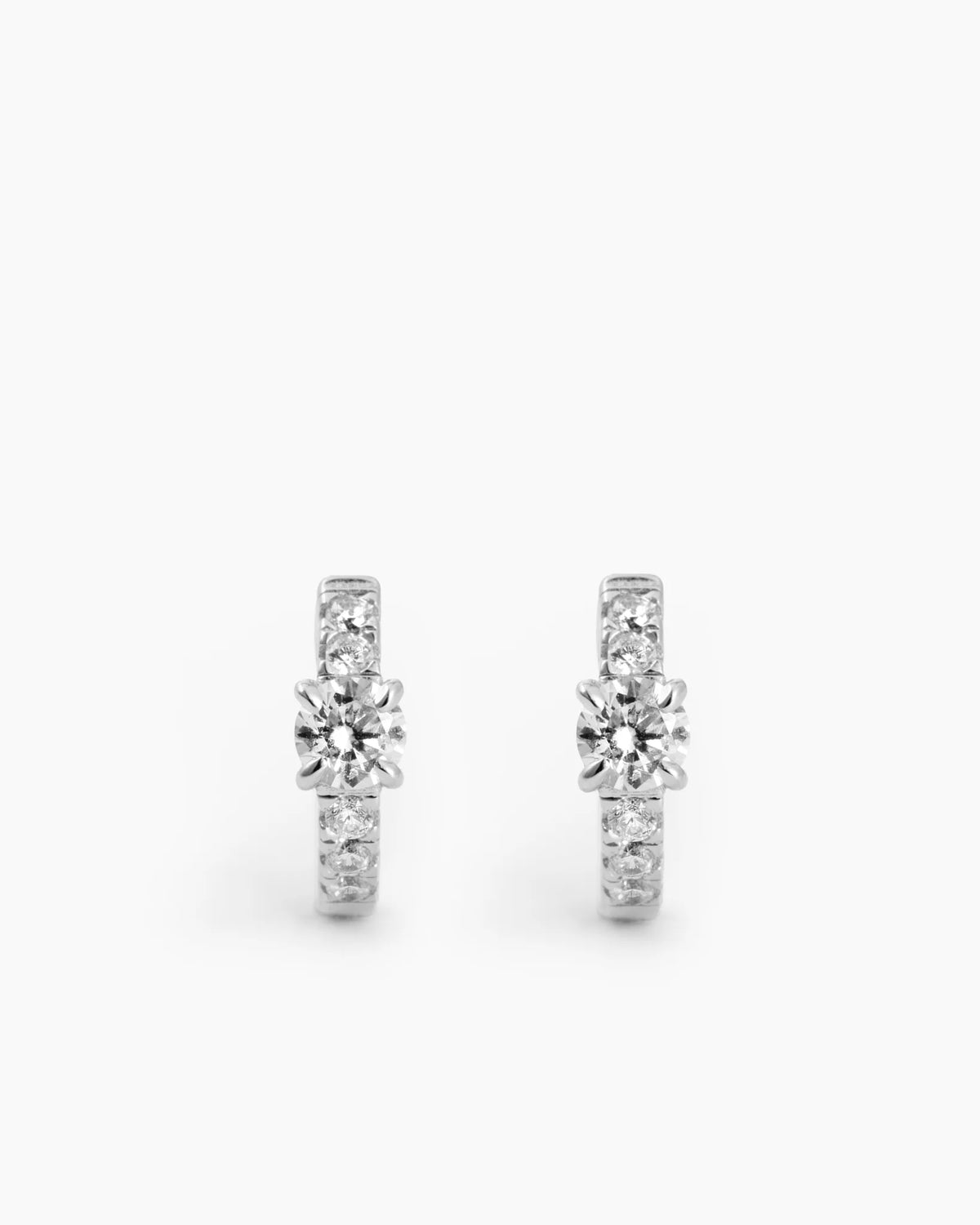 Solitaire Huggies Silver